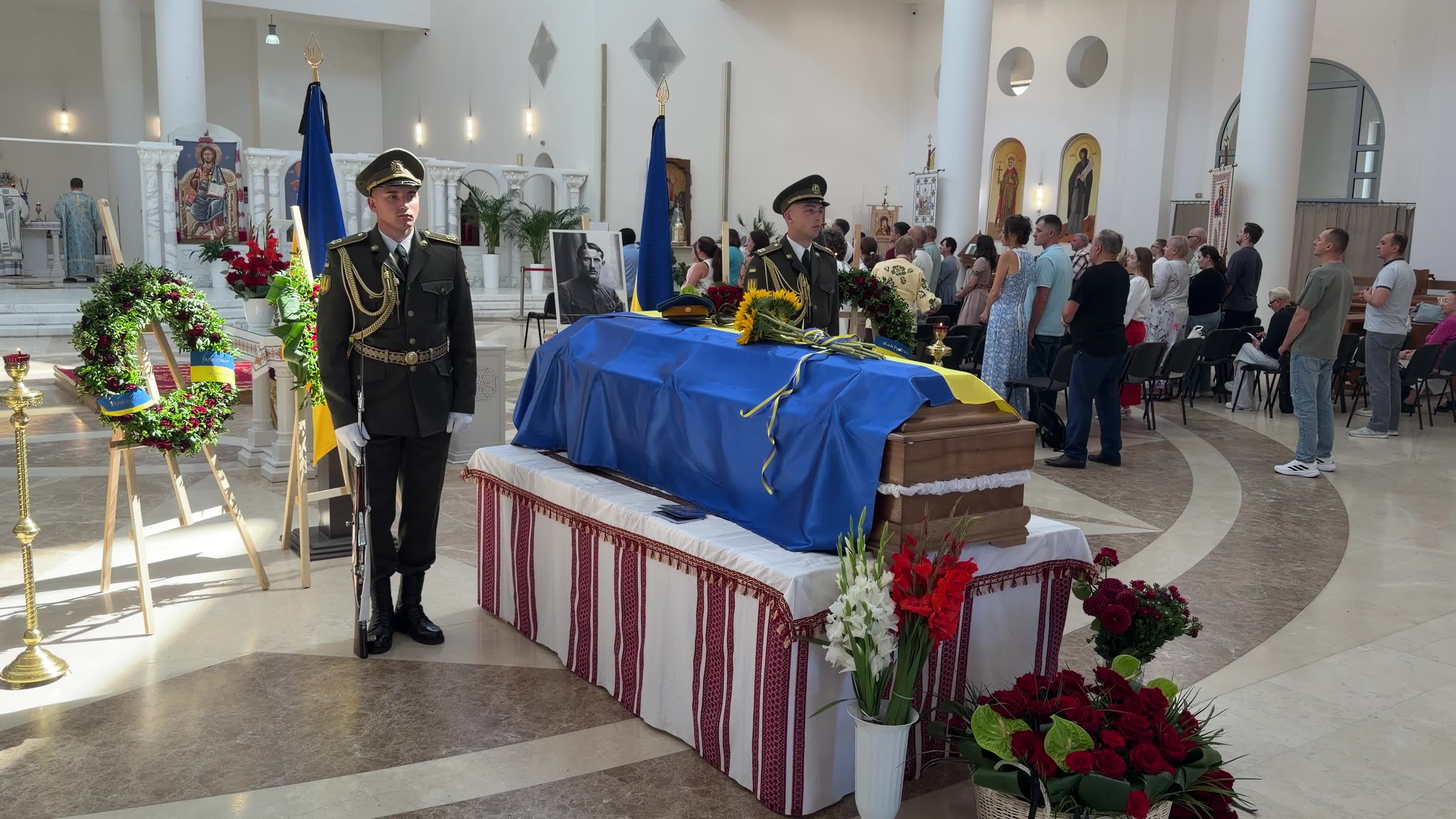 A ceremony honoring Yevhen Konovalets in Kyiv, Ukraine