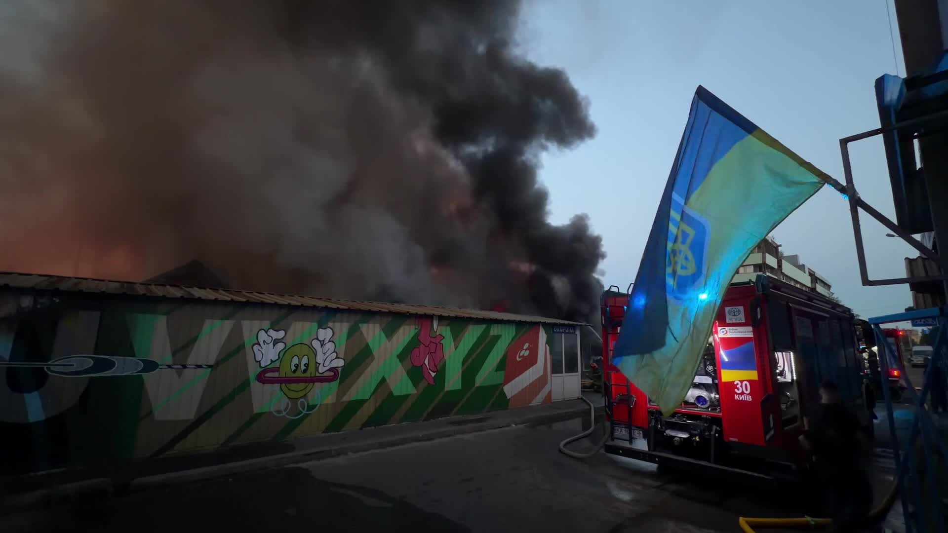 As a result of the Russian attack, Ukraine’s largest book market was destroyed by fire in Kyiv.