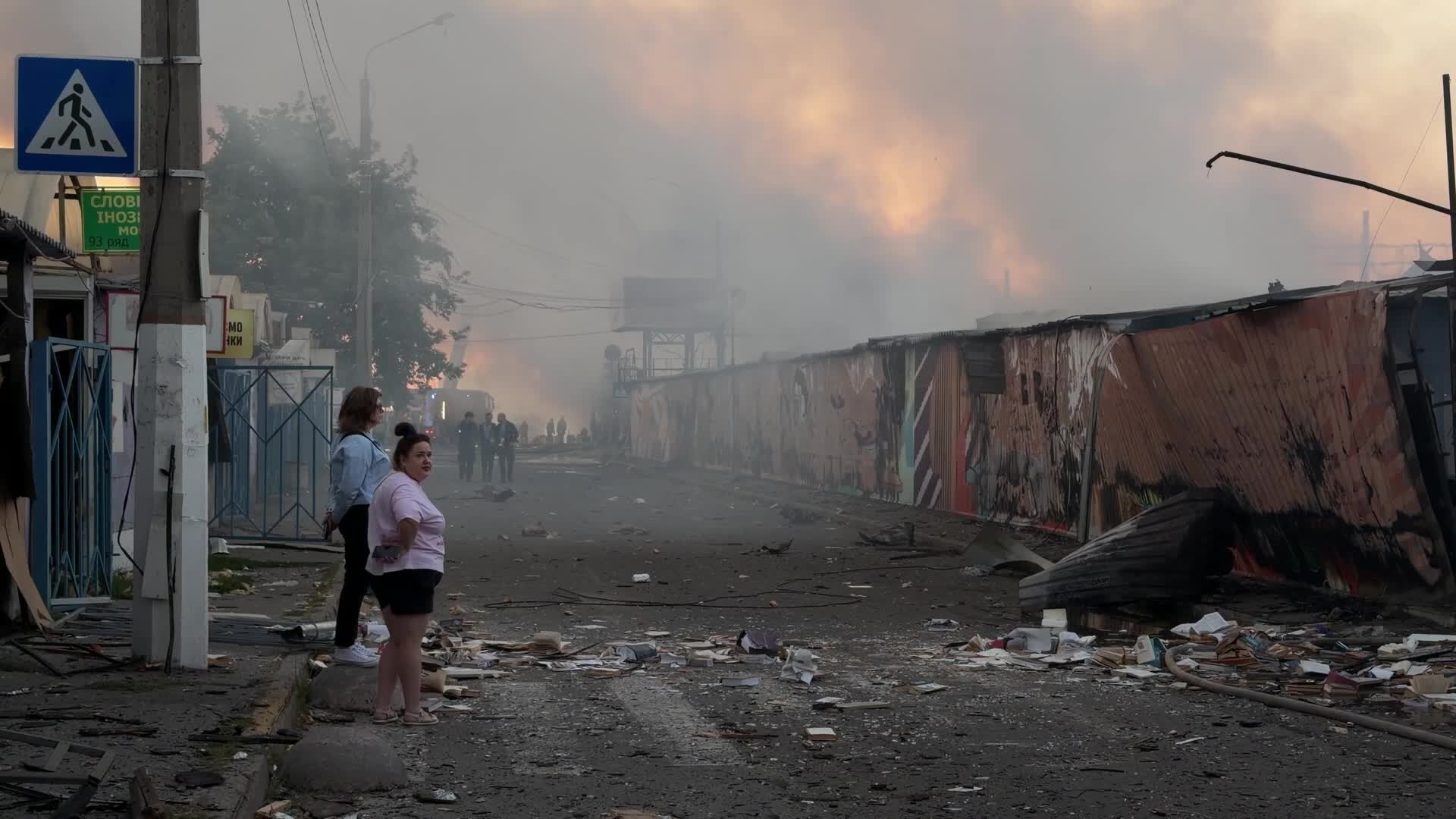 As a result of the Russian attack, Ukraine’s largest book market was destroyed by fire in Kyiv.