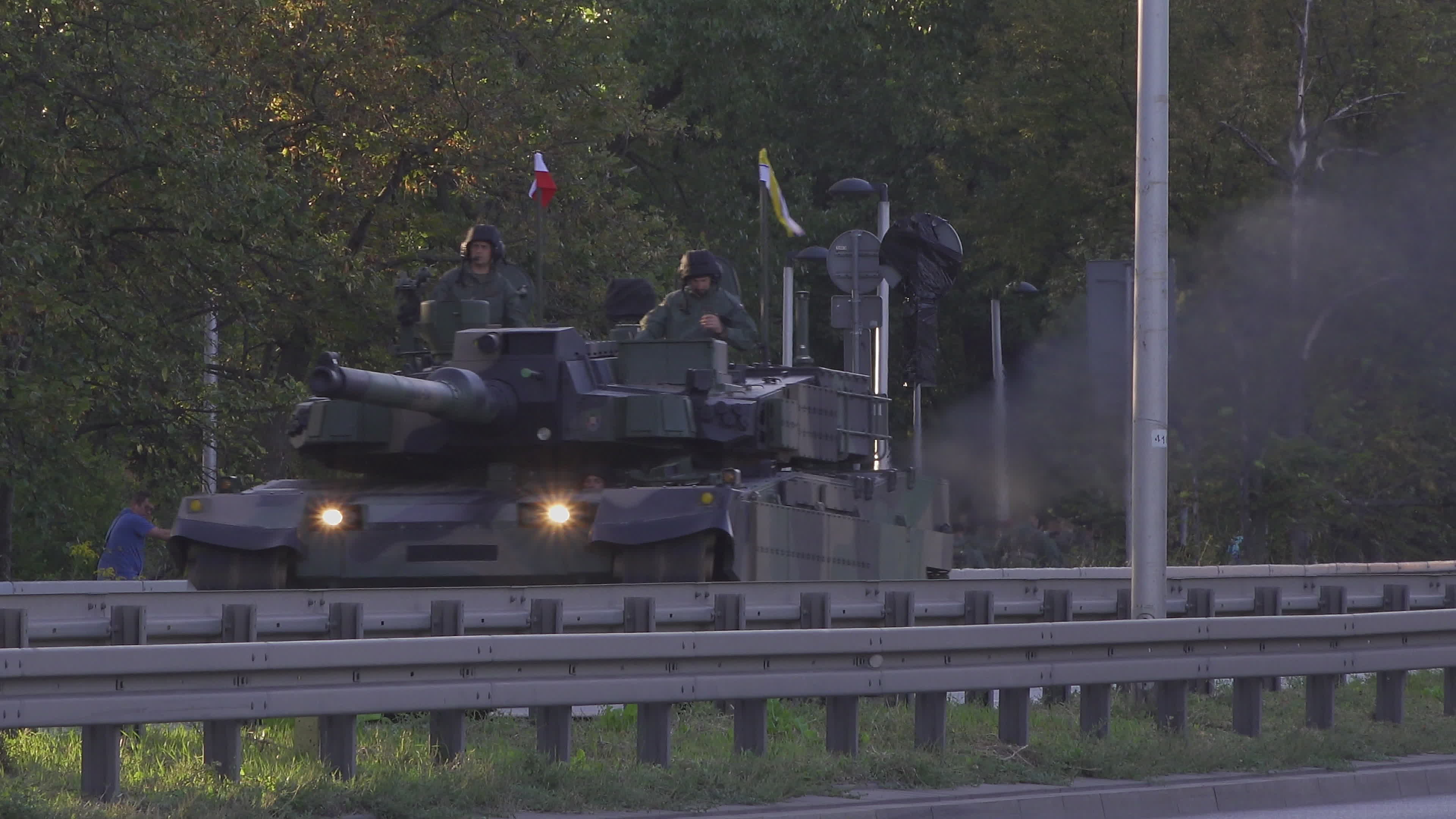 Polish Army Tanks Arrive in Warsaw Ahead of Armed Forces Day Parade Rehearsal