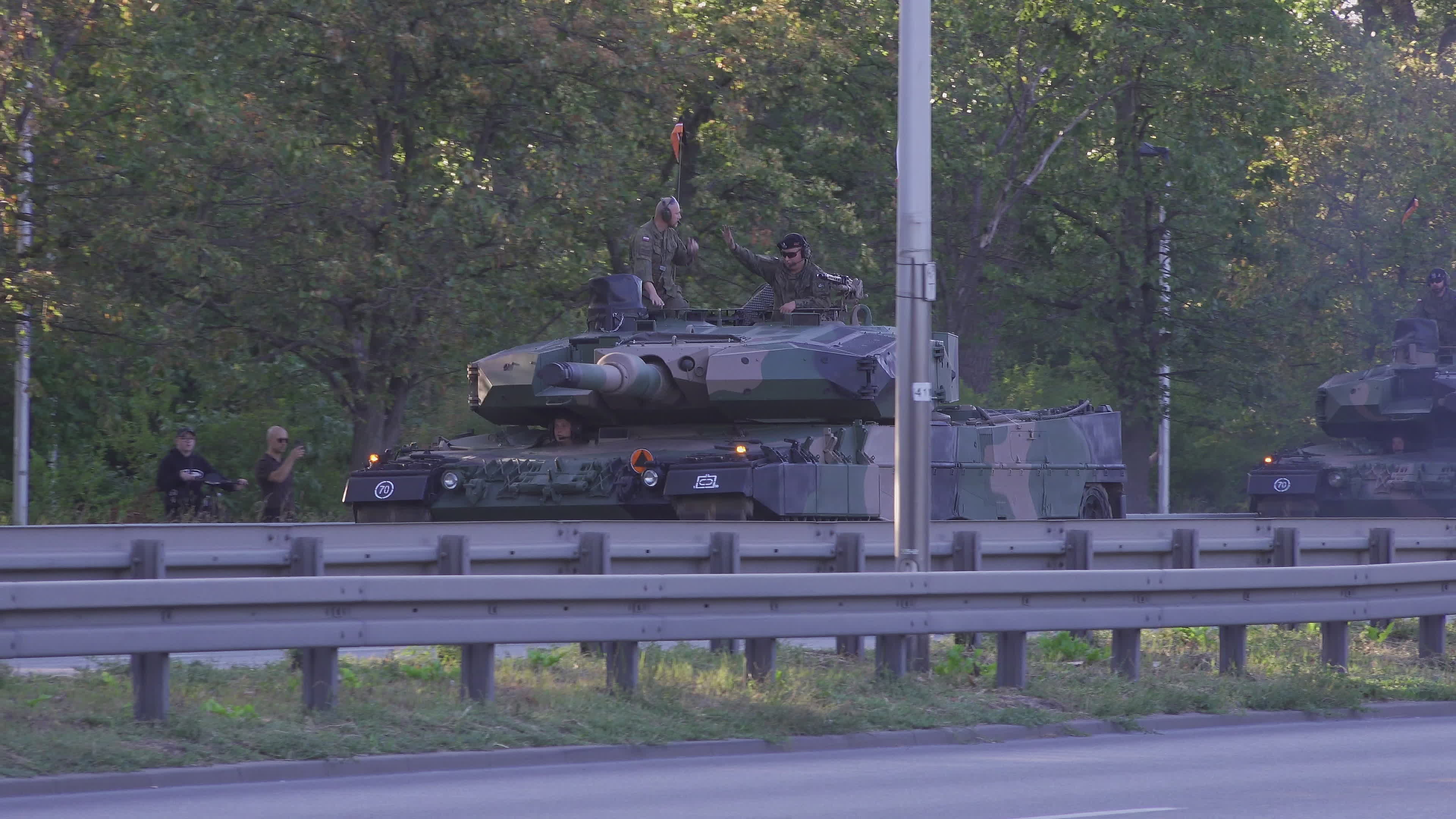 Polish Army Tanks Arrive in Warsaw Ahead of Armed Forces Day Parade Rehearsal