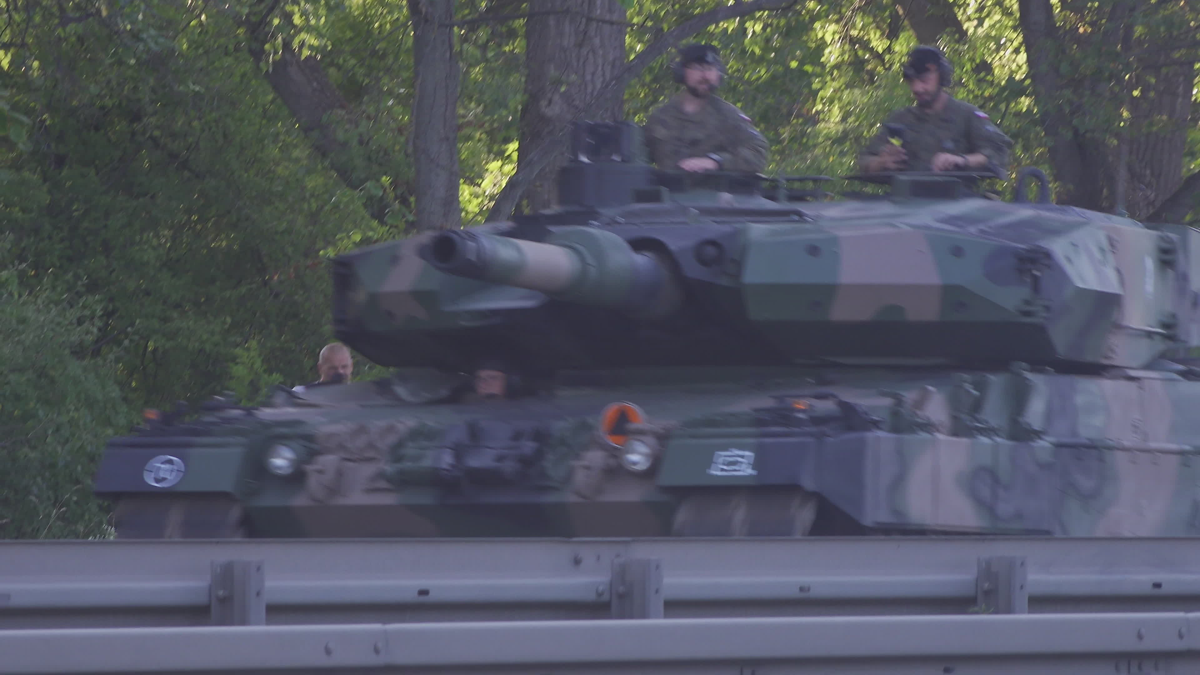 Polish Army Tanks Arrive in Warsaw Ahead of Armed Forces Day Parade Rehearsal
