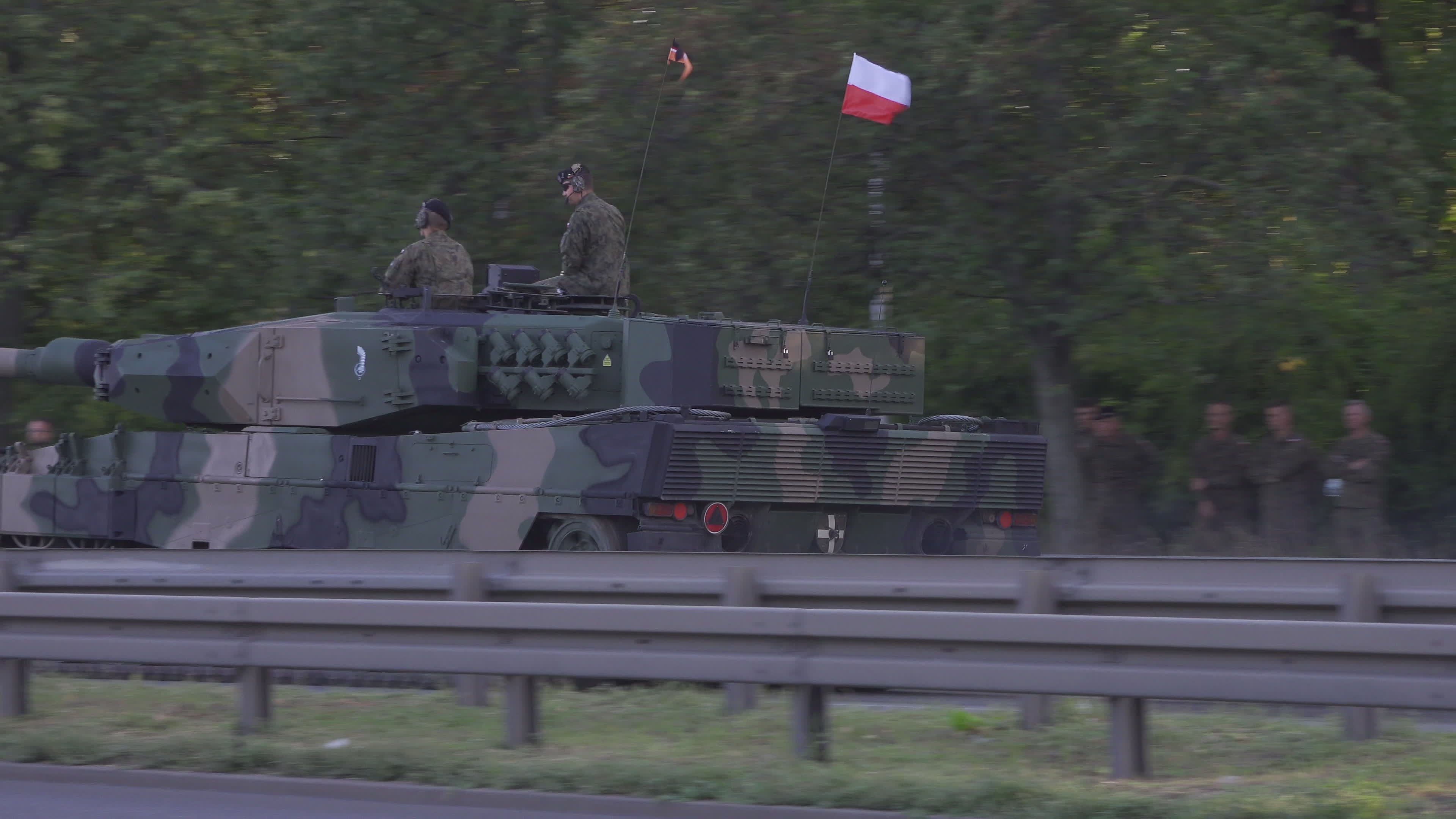 Polish Army Tanks Arrive in Warsaw Ahead of Armed Forces Day Parade Rehearsal