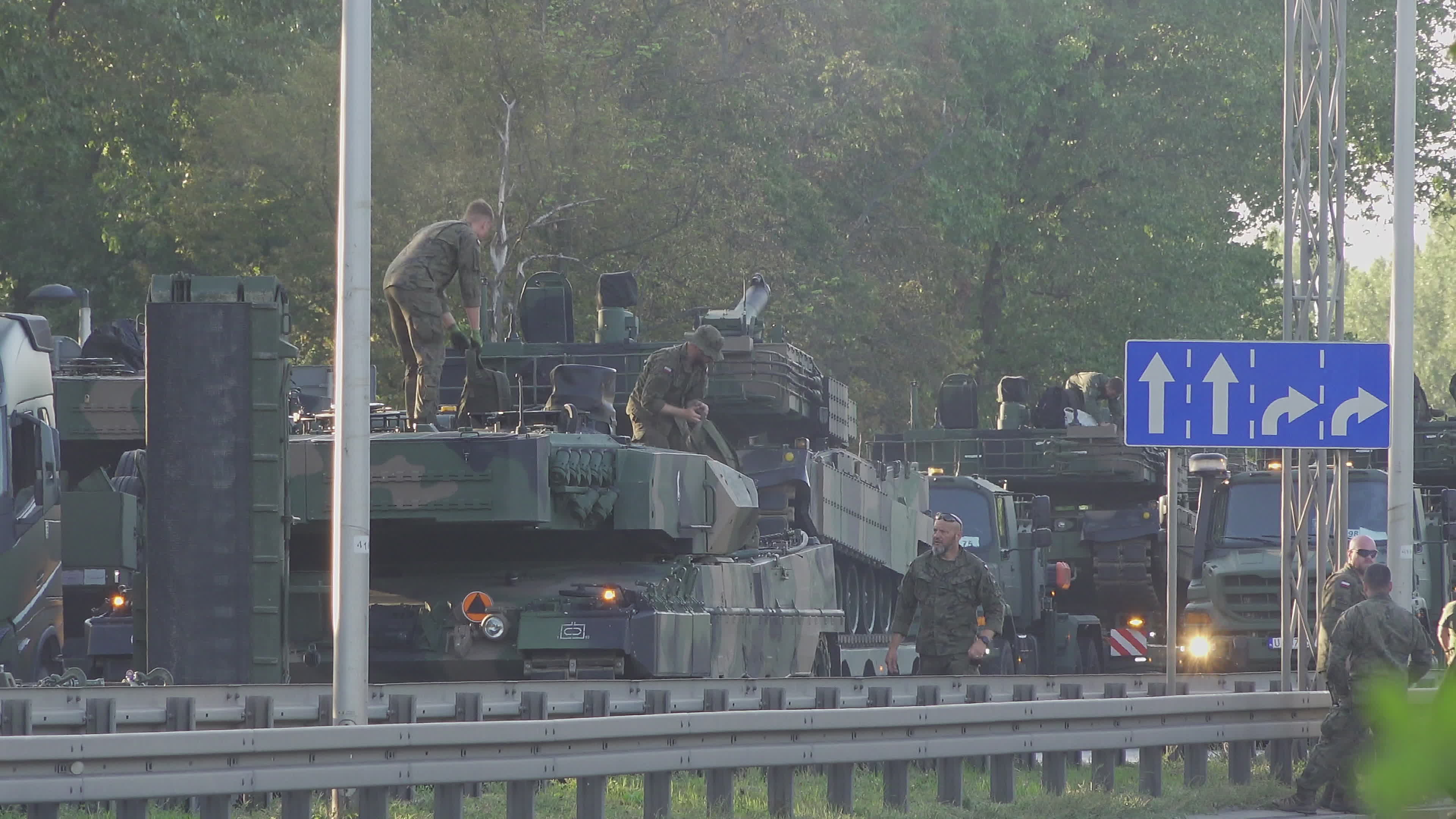 Polish Army Tanks Arrive in Warsaw Ahead of Armed Forces Day Parade Rehearsal
