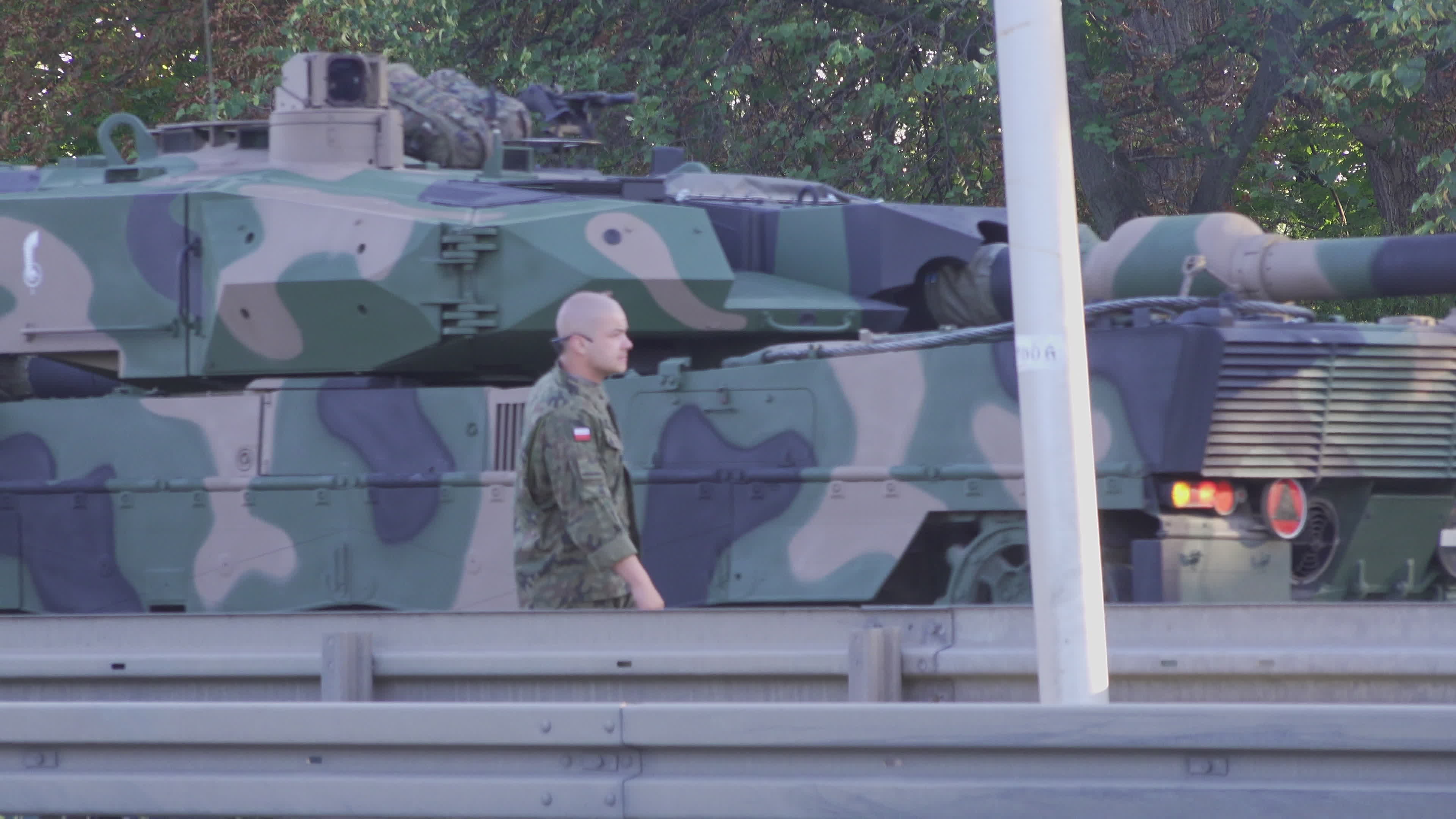 Polish Army Tanks Arrive in Warsaw Ahead of Armed Forces Day Parade Rehearsal