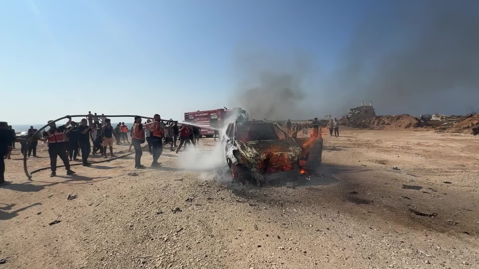 Aftermath Of Israeli Airstrike In Gaza, Palestine