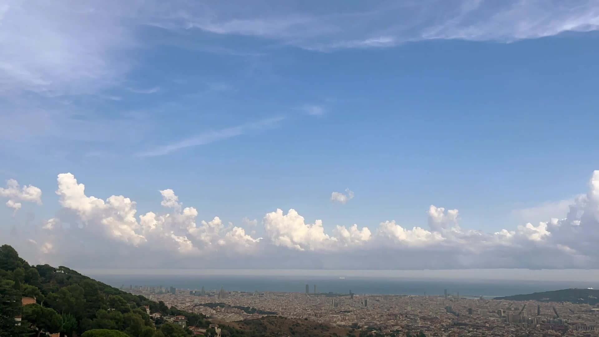 Storm front dissipates over Barcelona