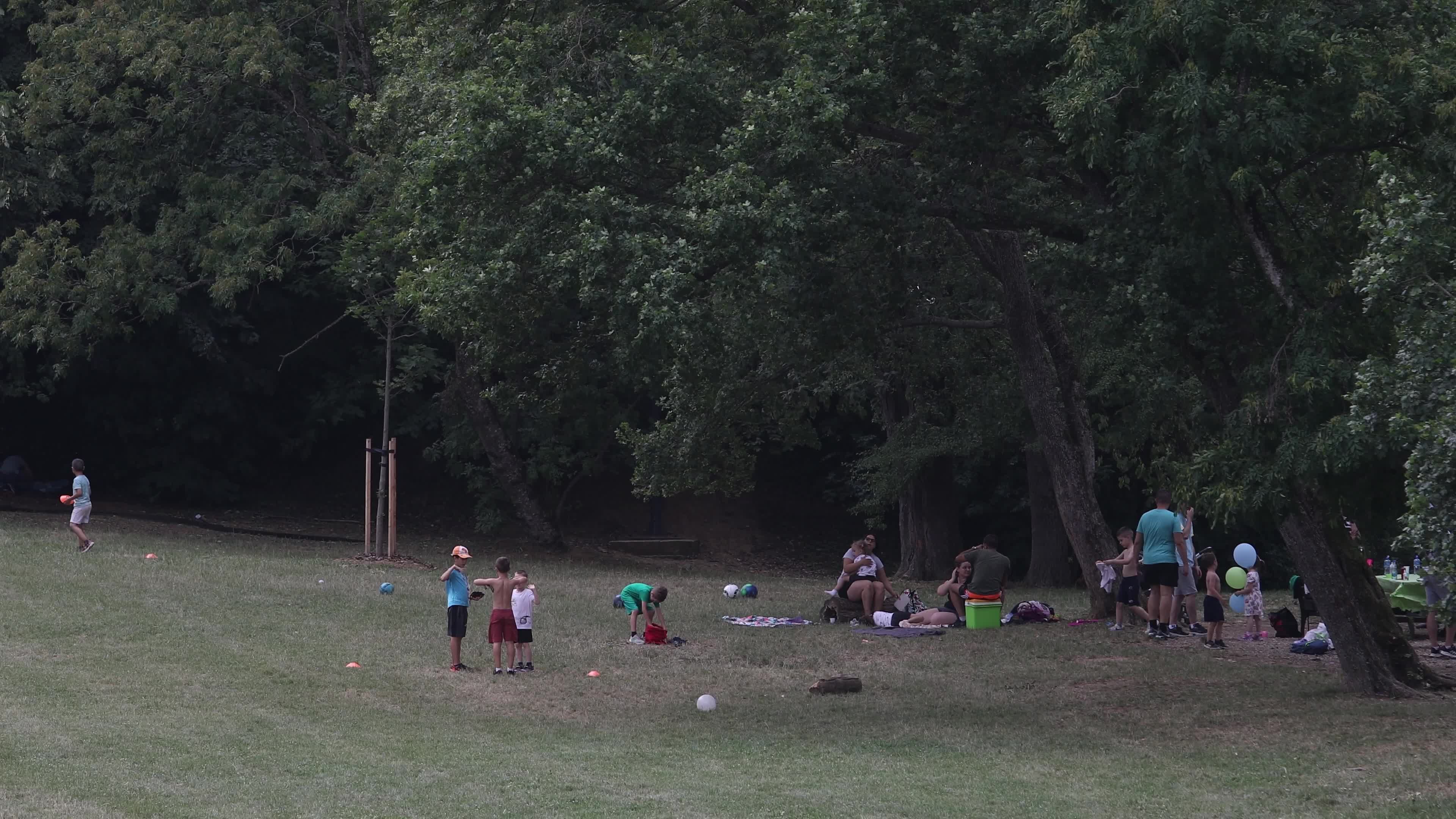 People in Kamenicki Park, Serbia