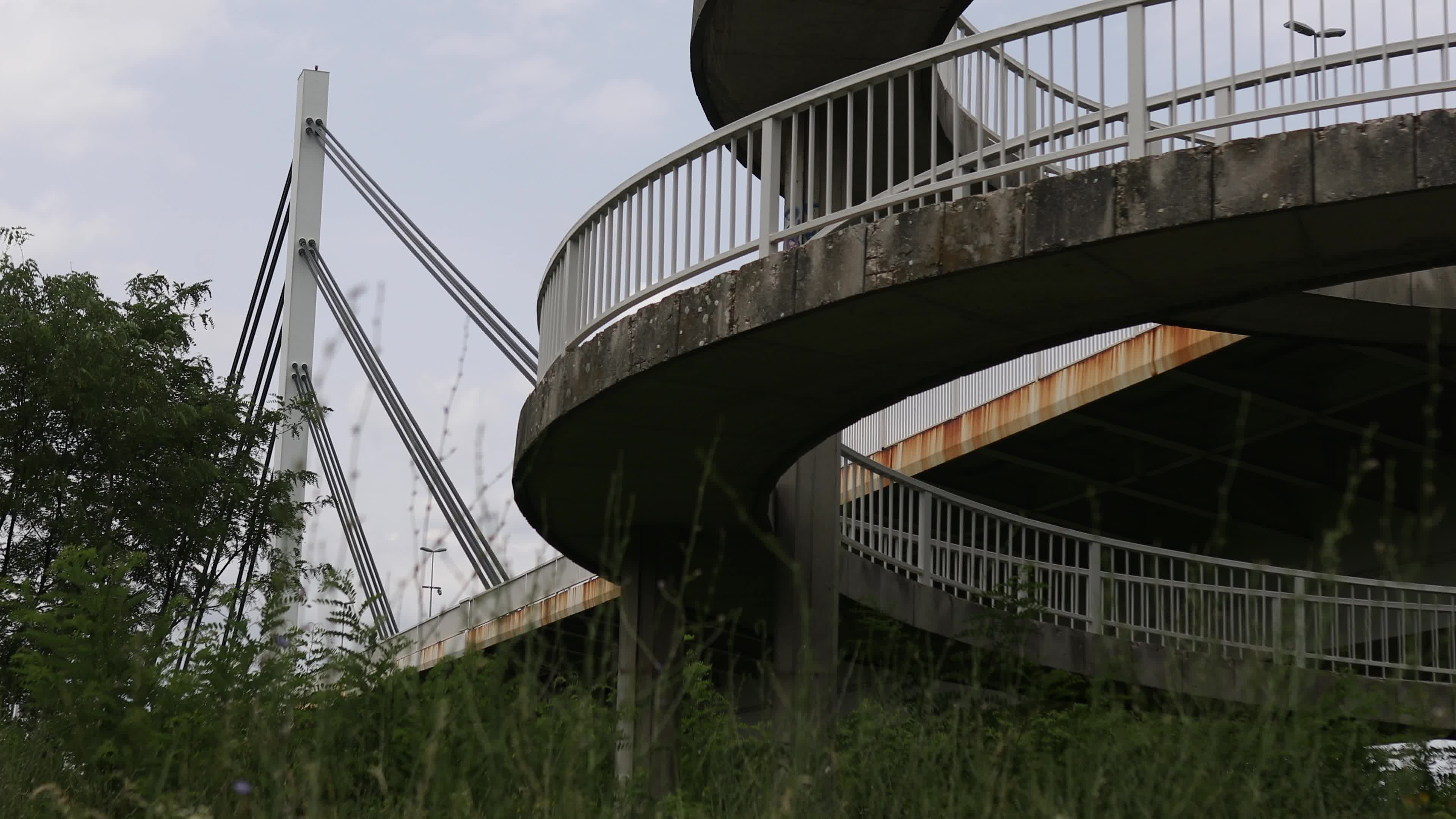 Spiral Pedestrian and Bicycle Ramp to Liberty Bridge