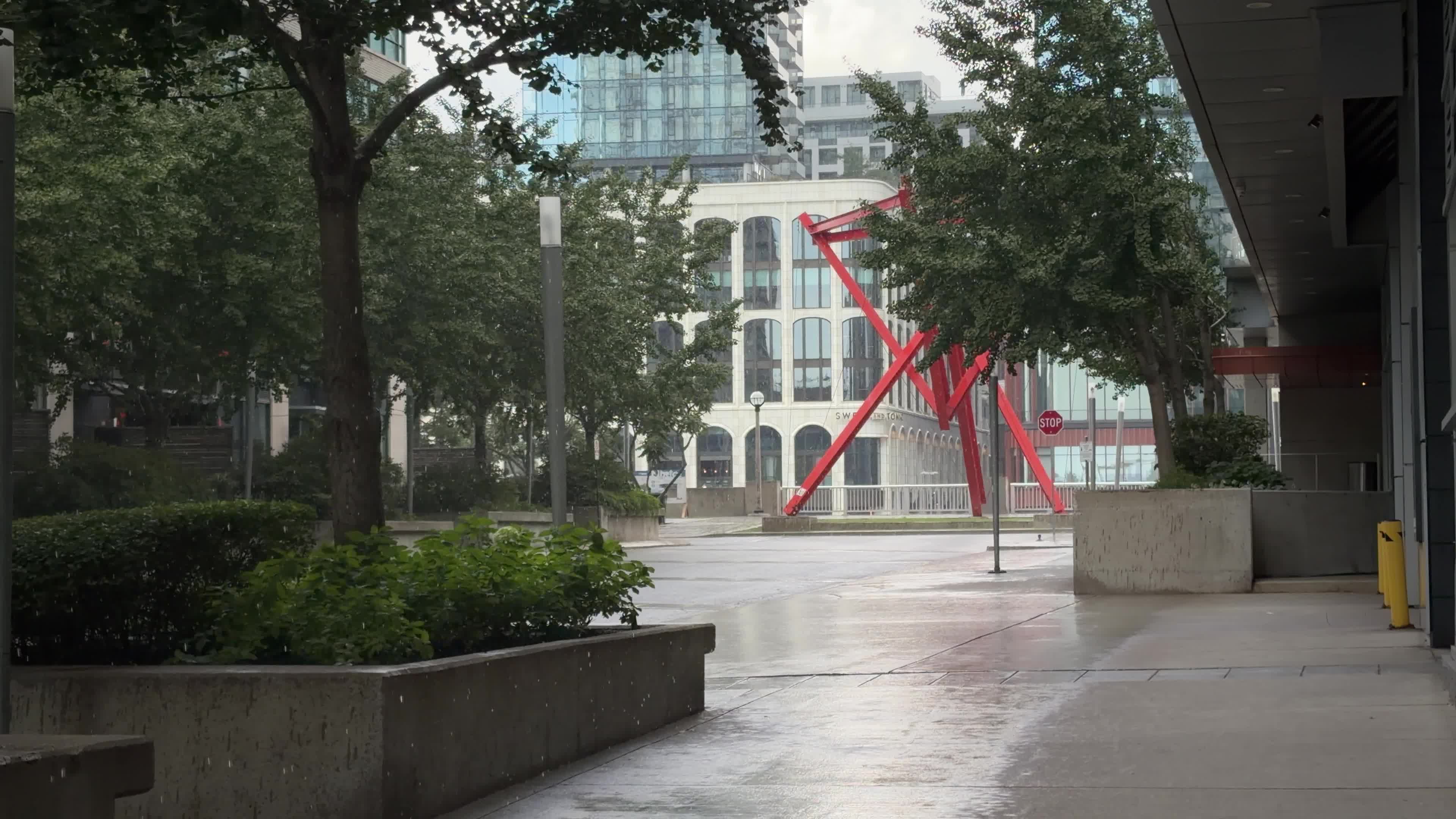 Rainy weather in Toronto, Canada