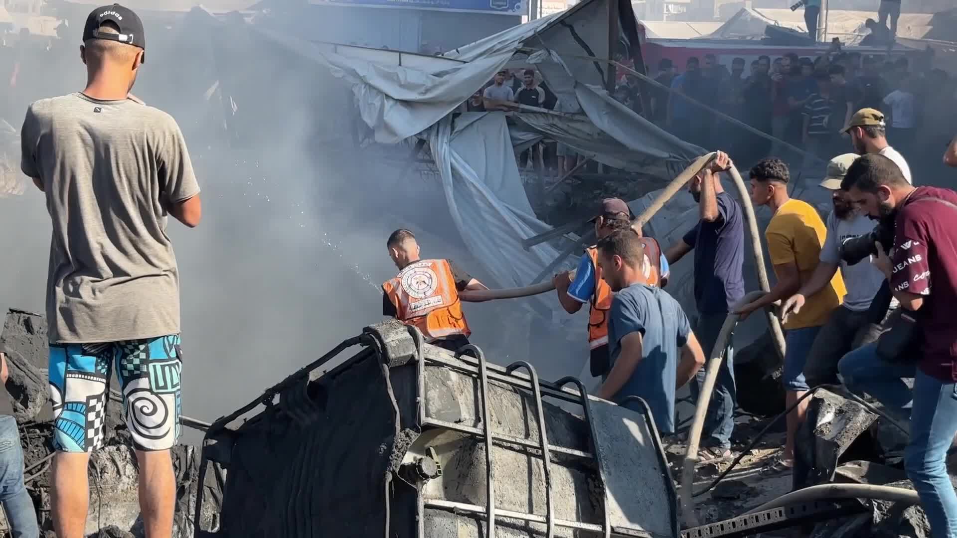 Aftermath of Israeli Airstrike In Gaza