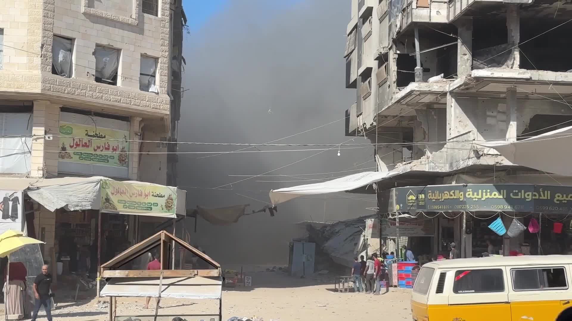 Aftermath of Israeli Airstrike In Gaza