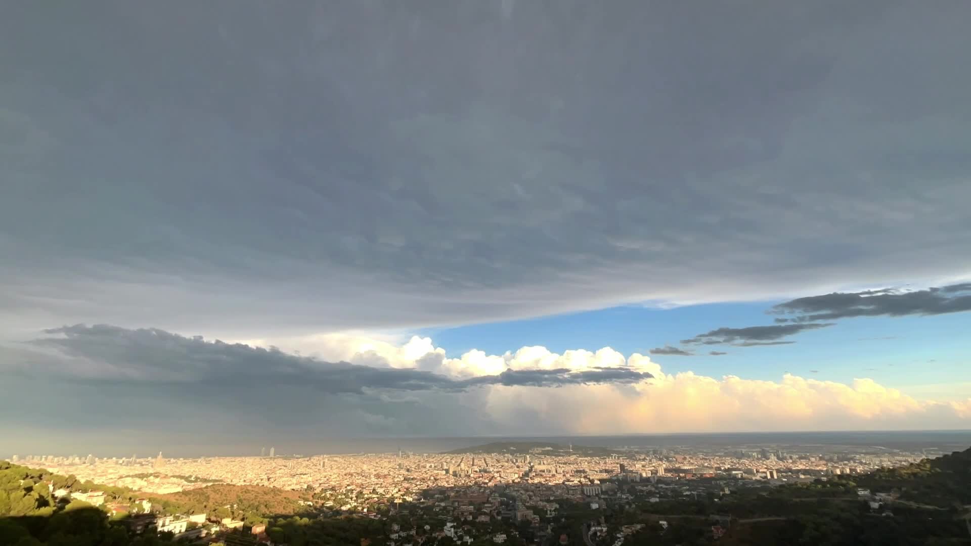 Spectacular Storm Cloud Over Barcelona