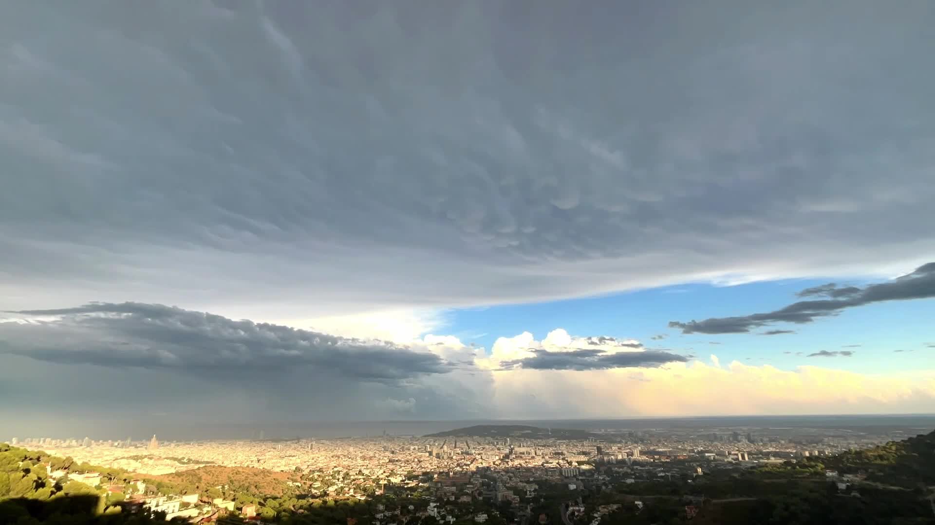 Spectacular Storm Cloud Over Barcelona