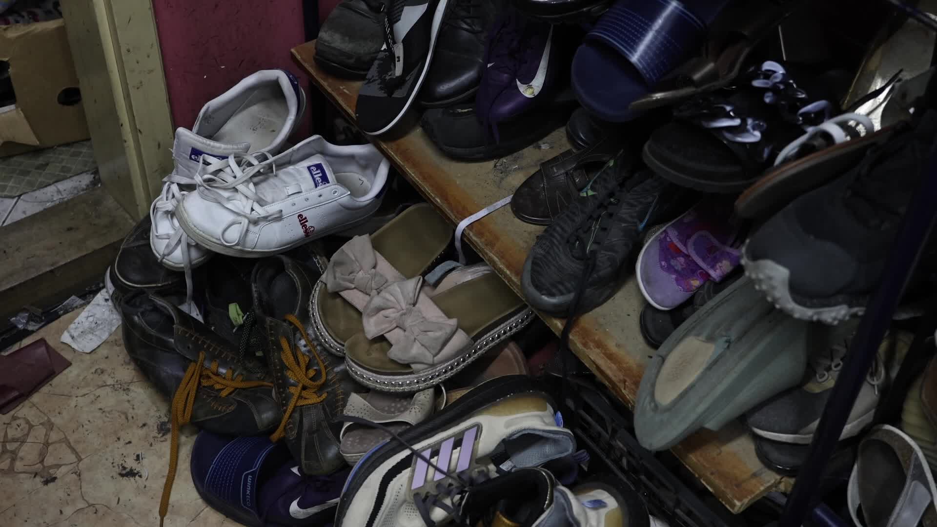 Shoes in a Shoe Repair Workshop