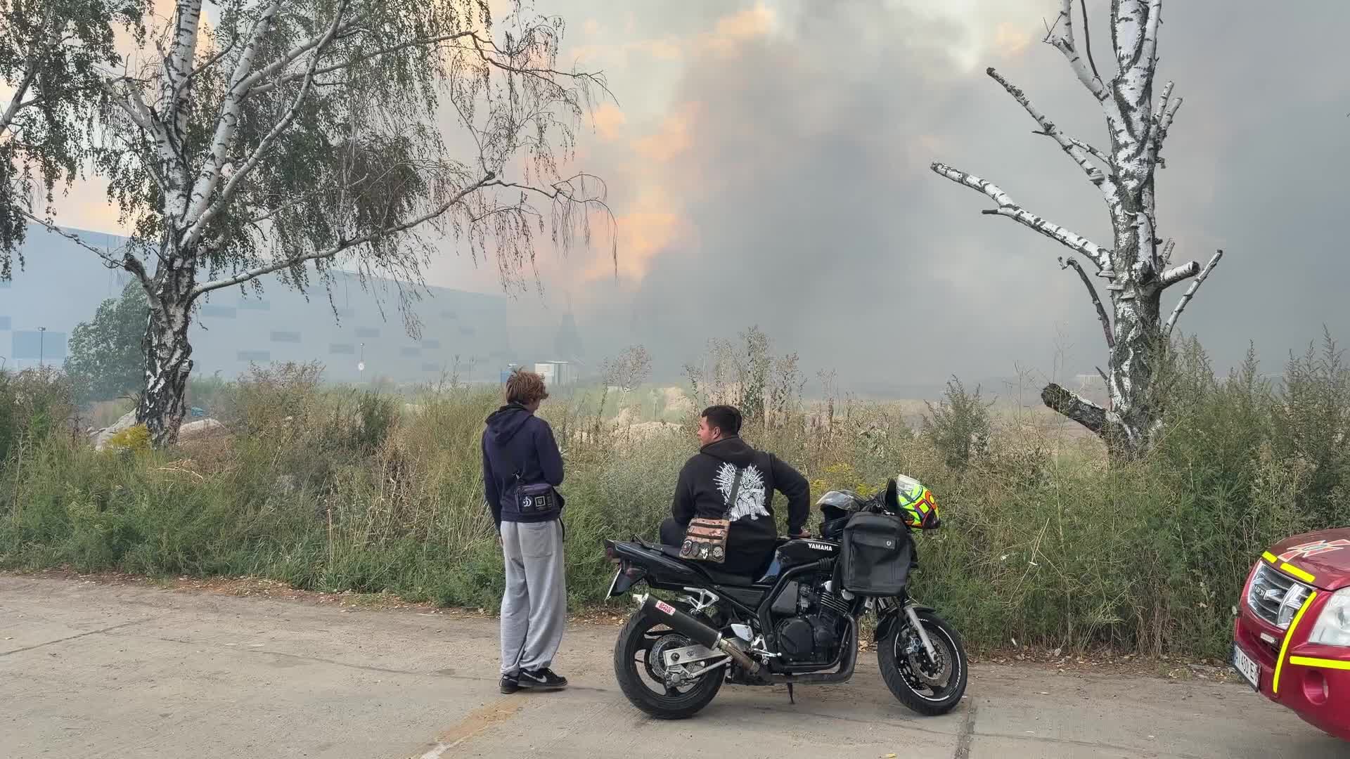 A prolonged combined Russian air attack on Kyiv.