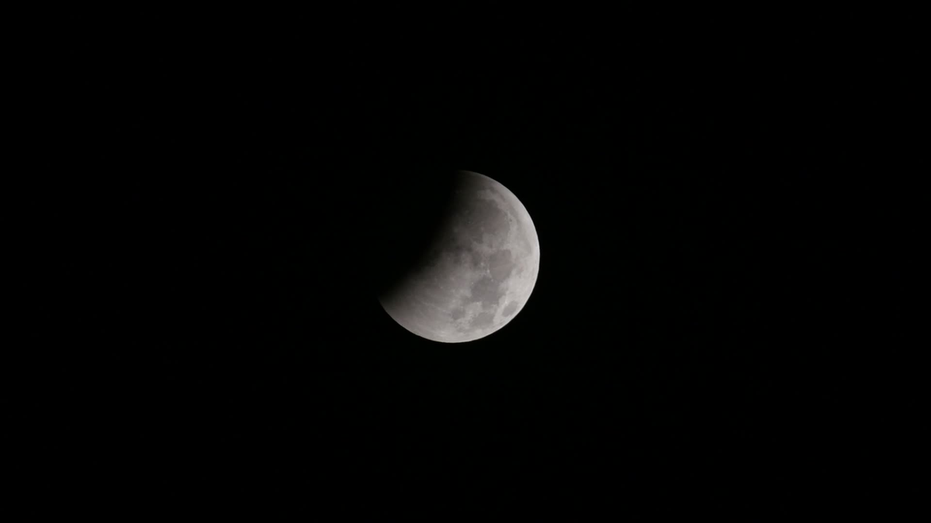 Partial Lunar Eclipse Over Calascio, Italy