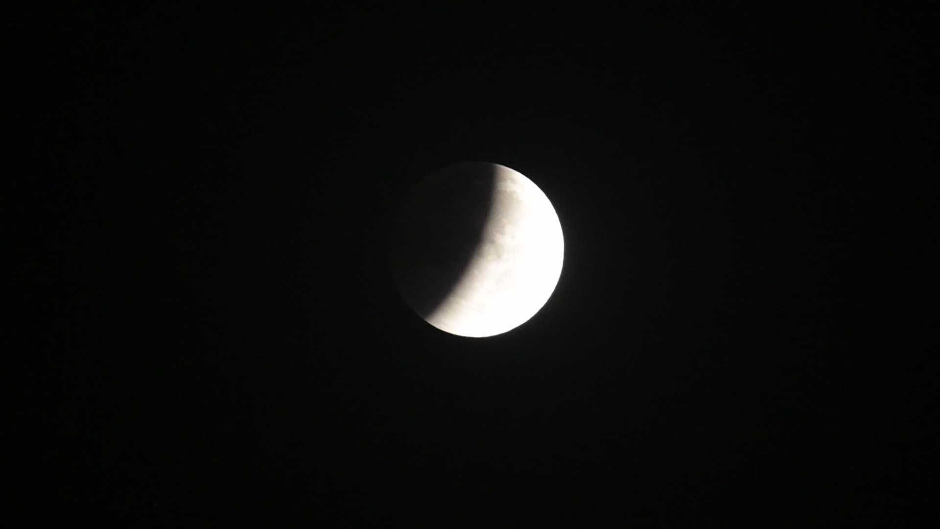 Partial Lunar Eclipse Over Calascio, Italy