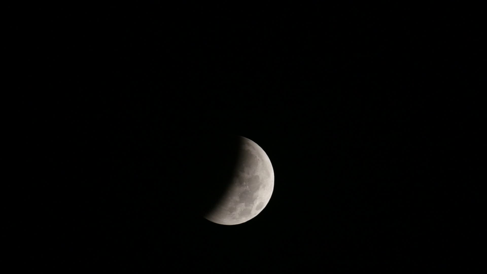 Partial Lunar Eclipse Over Calascio, Italy