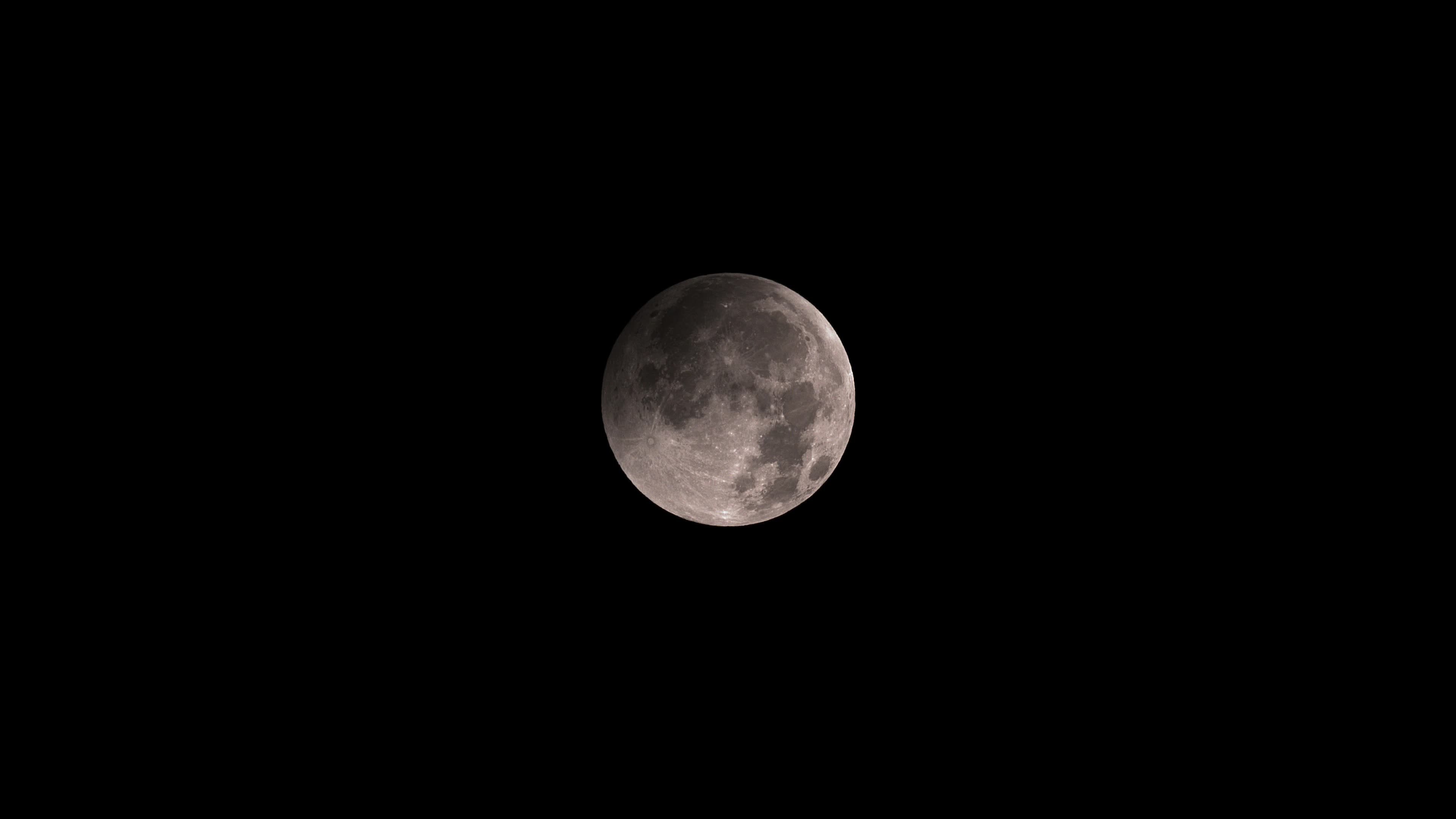 Timelapse - Progress Of Partial Lunar Eclipse From Italy