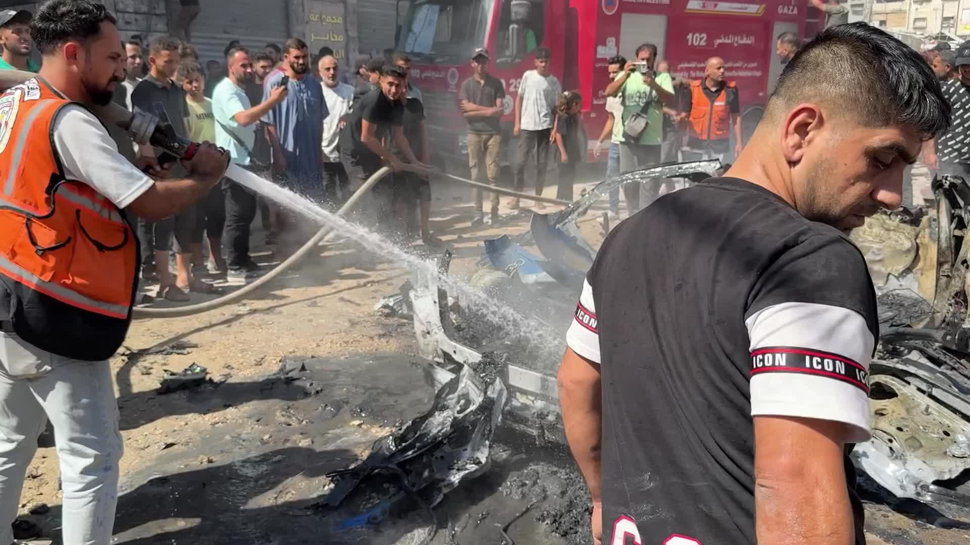 Air Strike On Tel Al-Hawa Neighborhood In Gaza