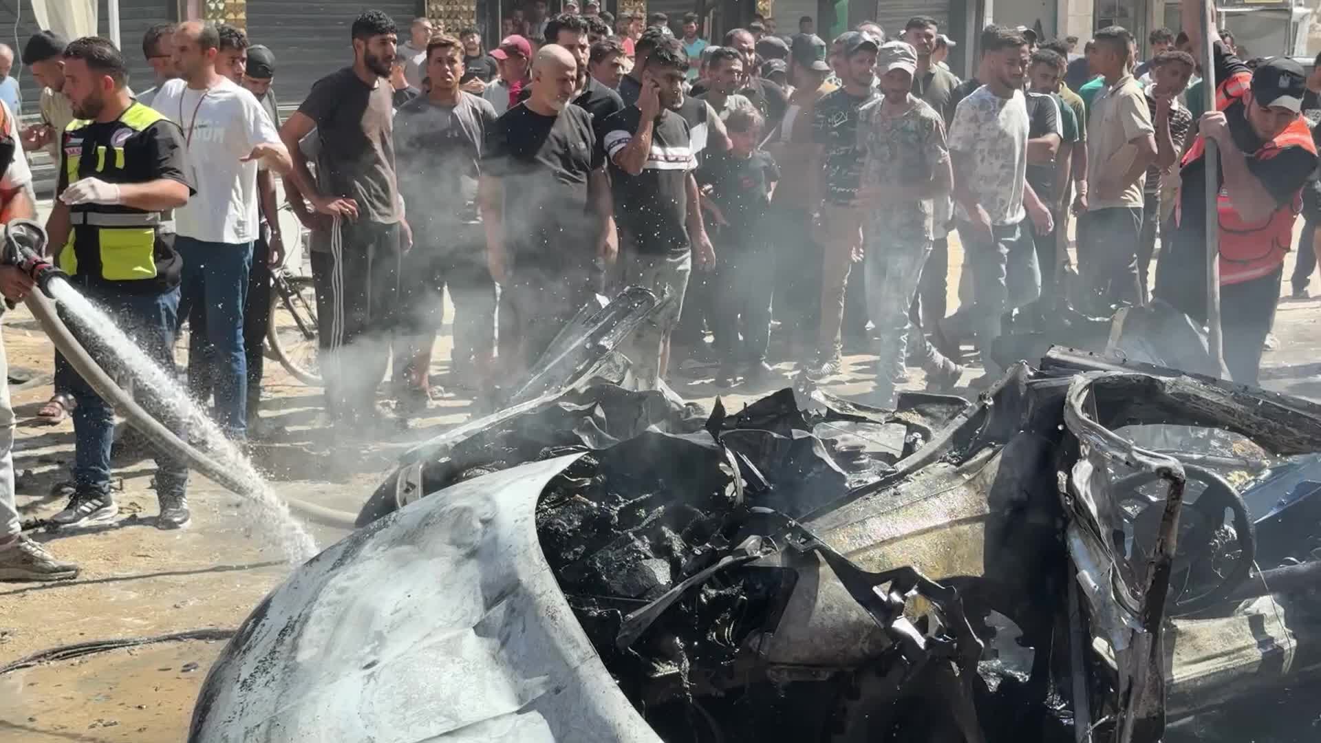 Air Strike On Tel Al-Hawa Neighborhood In Gaza