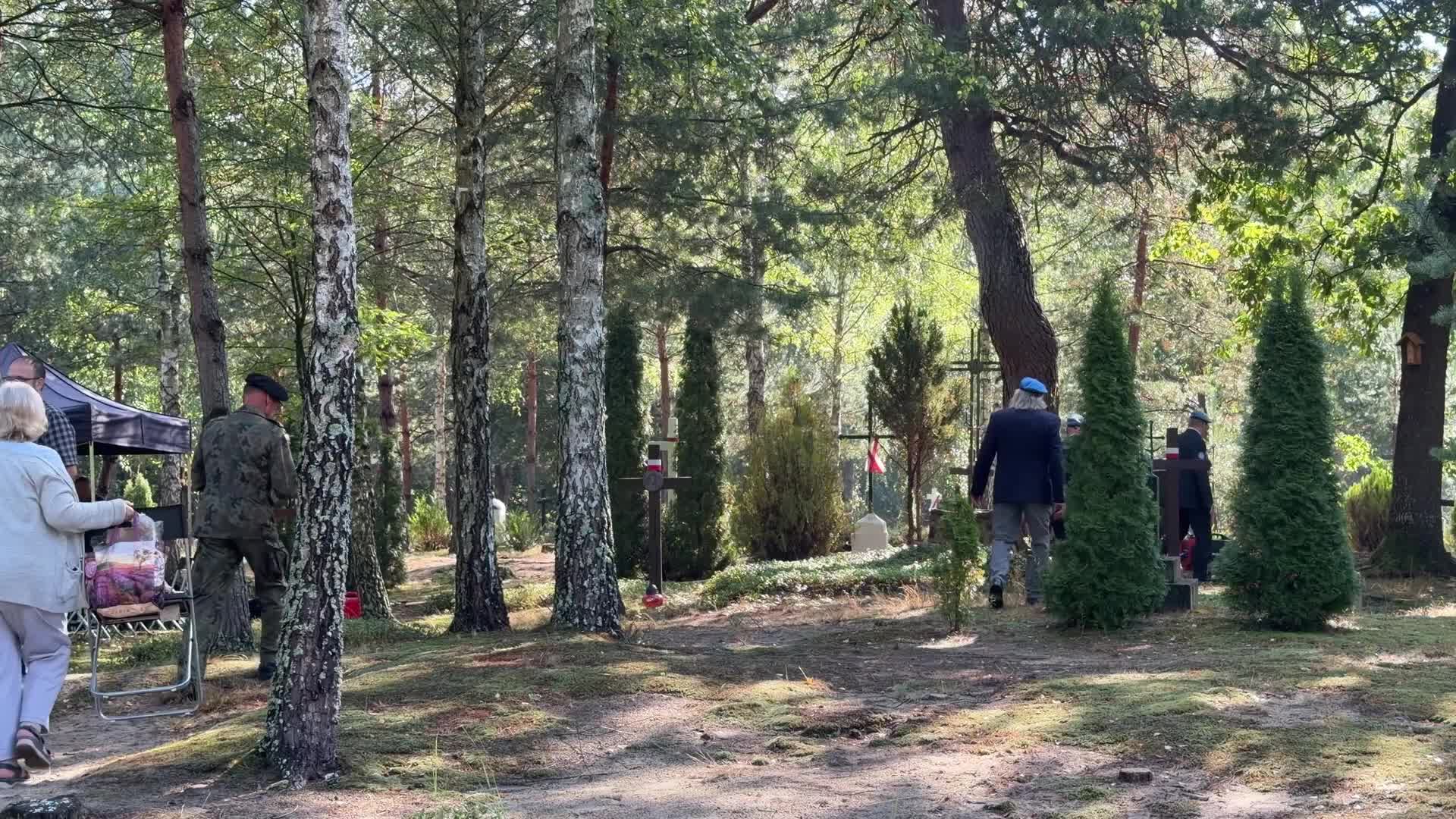 Funeral ceremonies in the former Polish village of Ostrówki in Volhynia, Ukraine