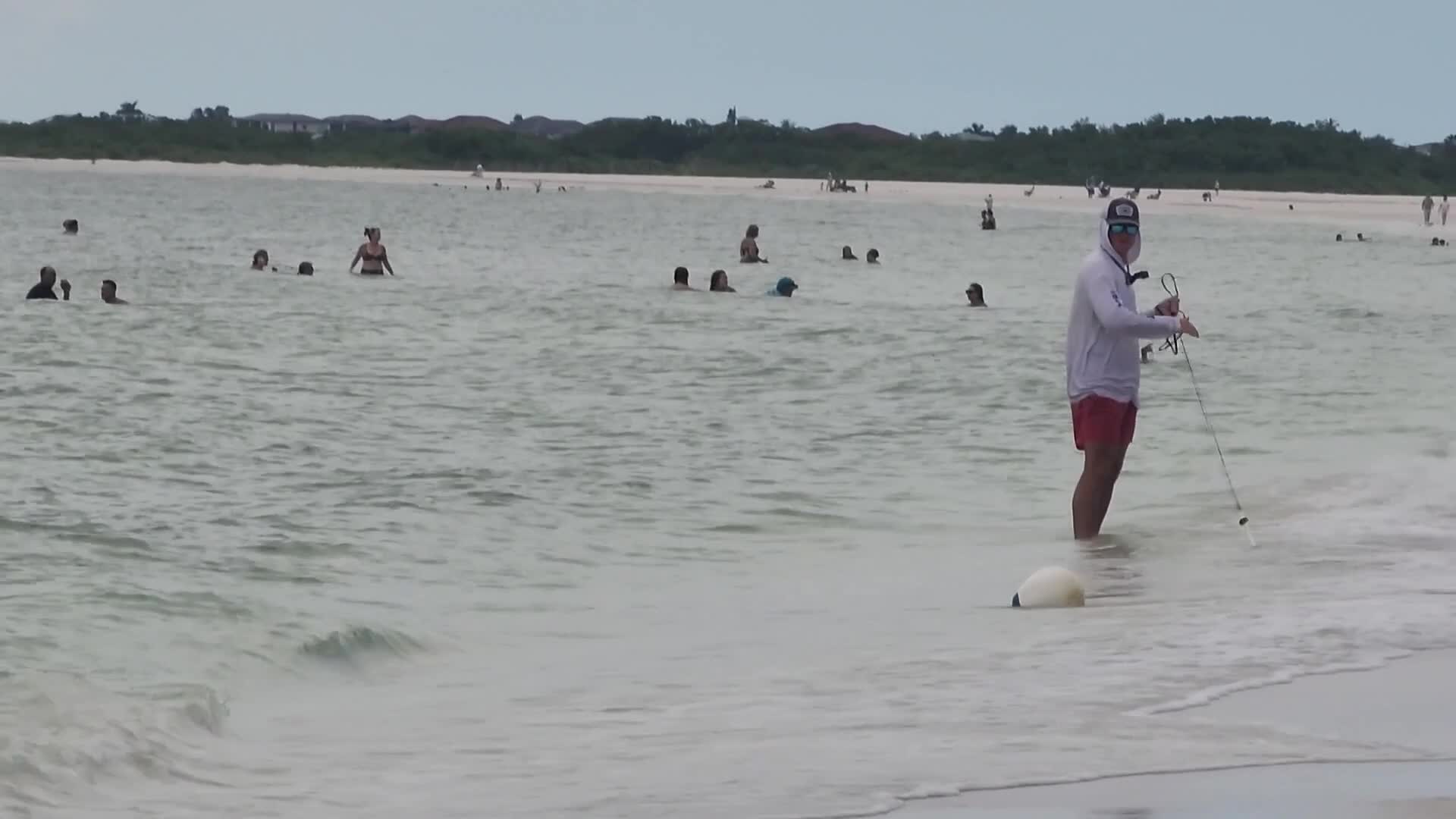 Net fishing in Marco Island, Florida, USA