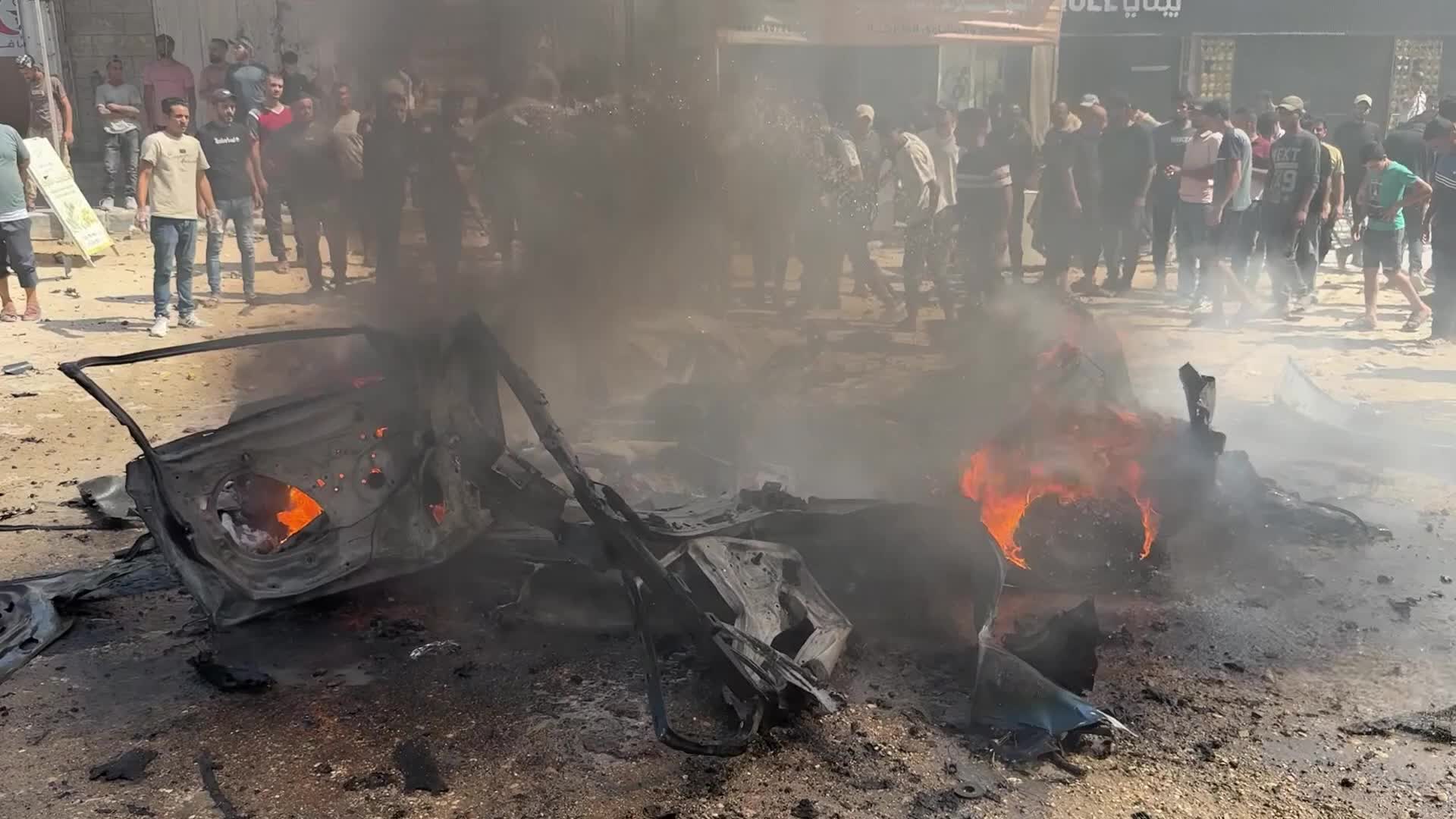 Air Strike On Tel Al-Hawa Neighborhood In Gaza