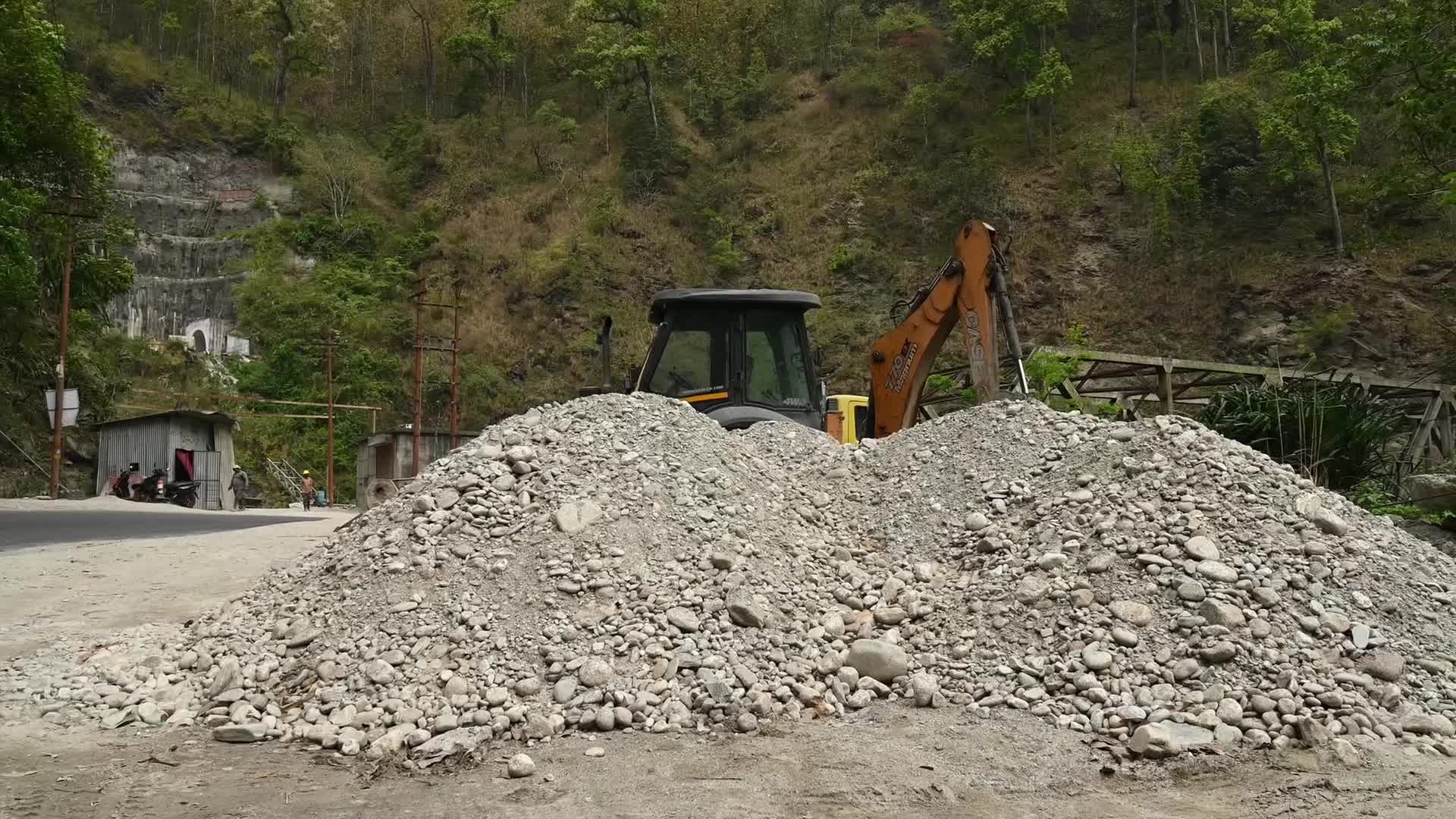 Road Repair beside Teesta River - Siliguri Corridor
