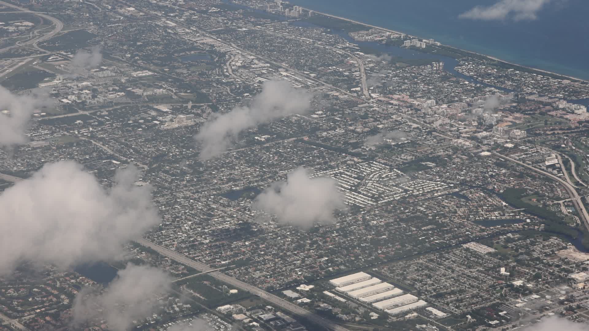 Clouds seen above Fort Lauderdale