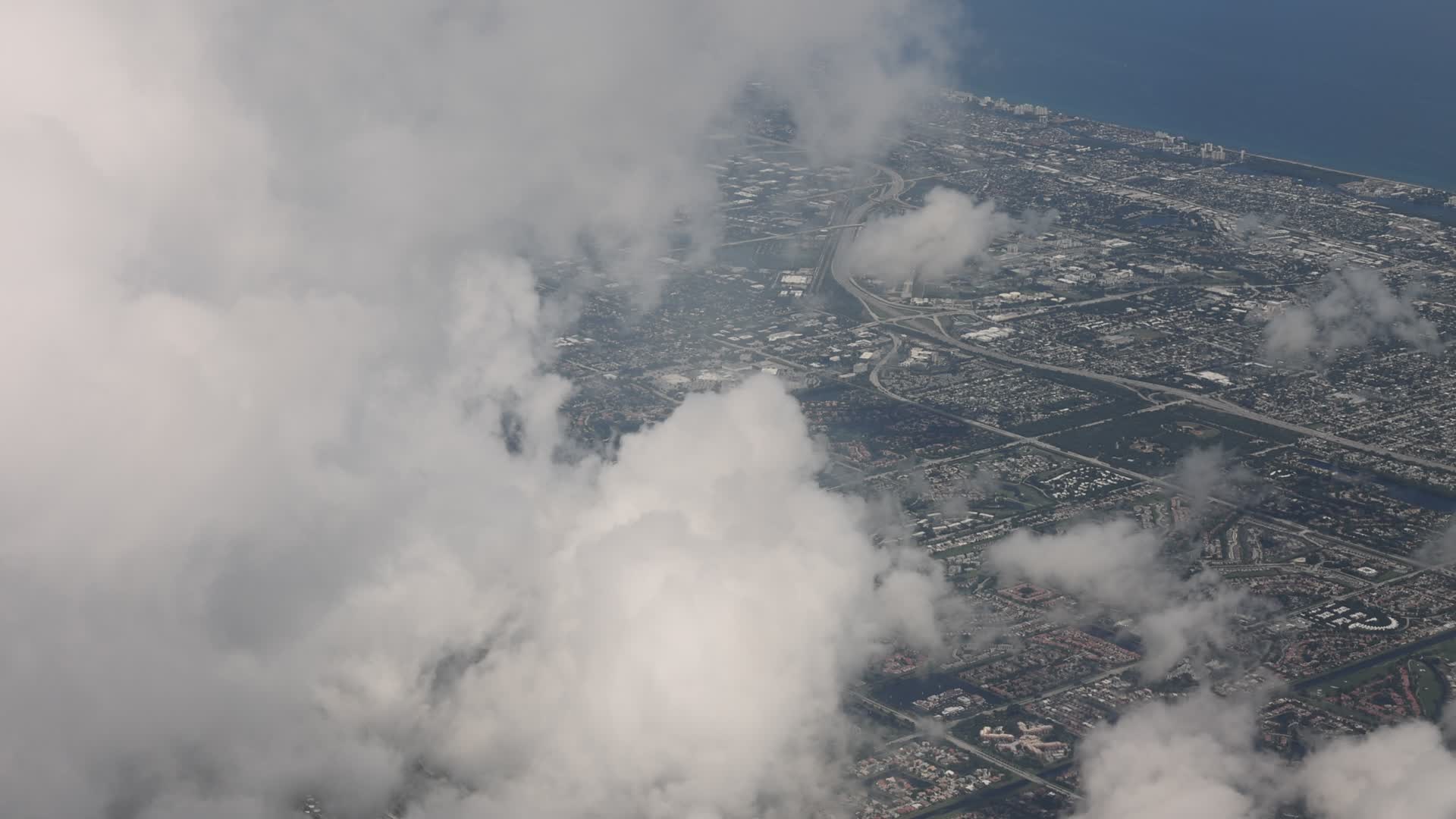 Clouds seen above Fort Lauderdale