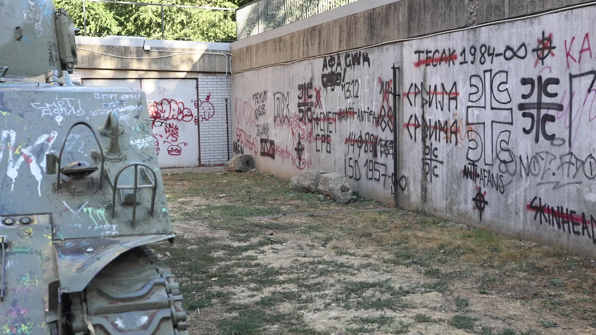 Graffiti-Covered Walls in Park Prisajedinjenja, Serbia
