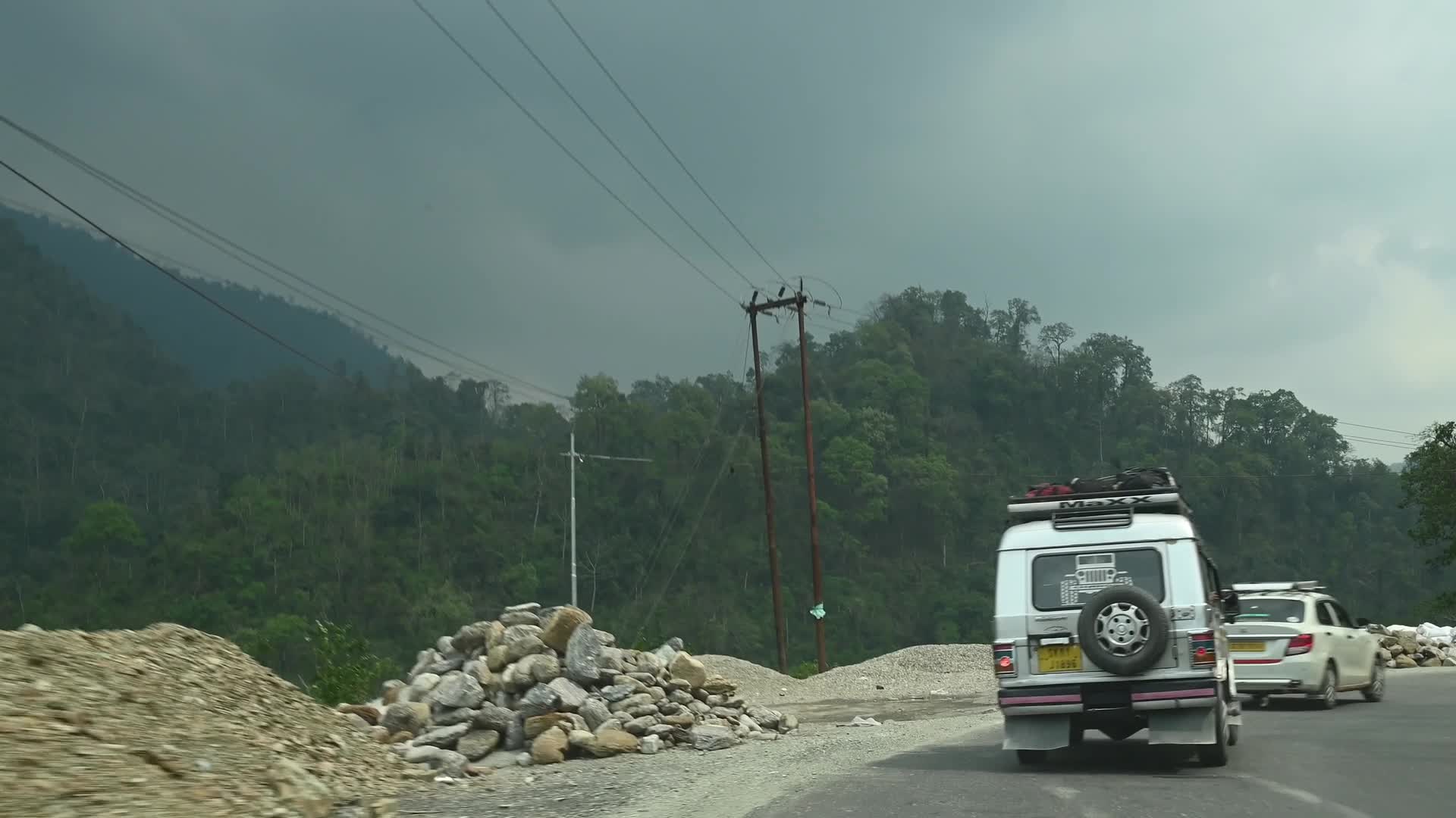 Road Repair beside Teesta River - Siliguri Corridor