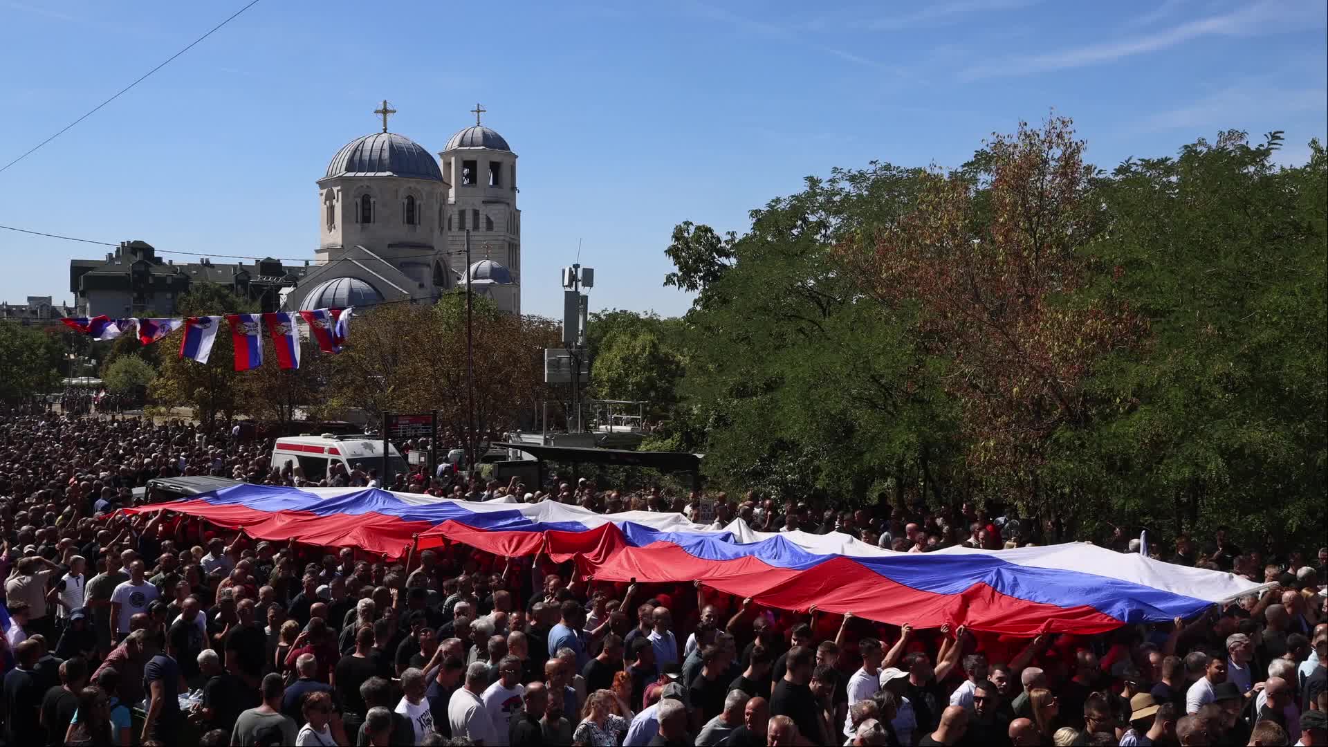 Farewell to Ratko Mladic in Belgrade, Serbia