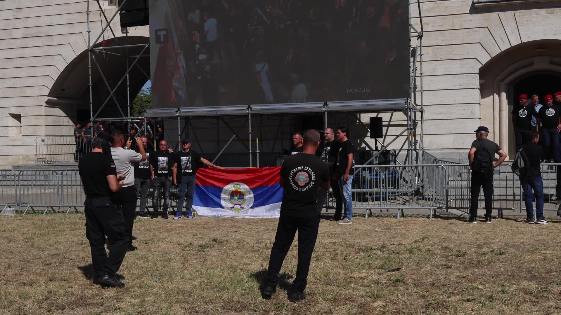 Farewell to Ratko Mladic in Belgrade, Serbia