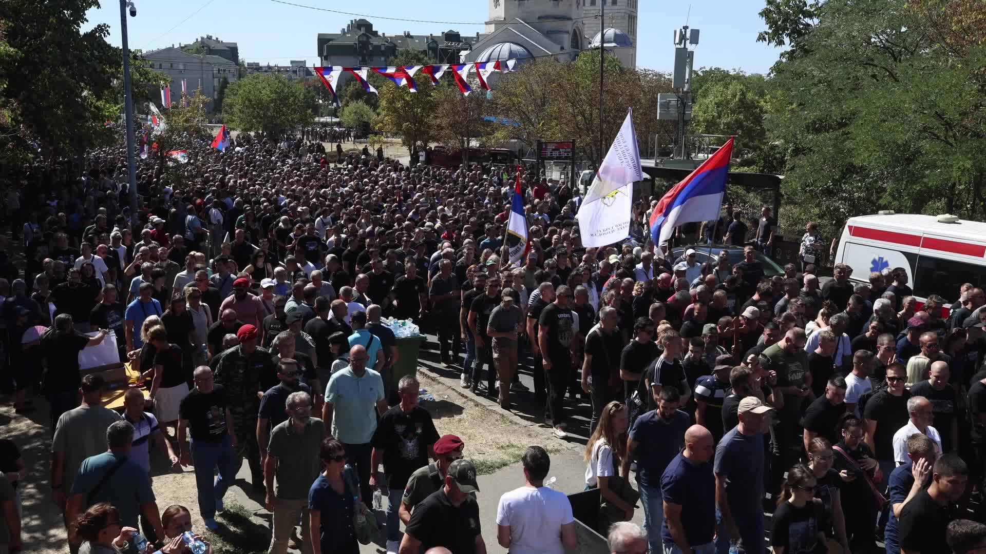 Farewell to Ratko Mladic in Belgrade, Serbia