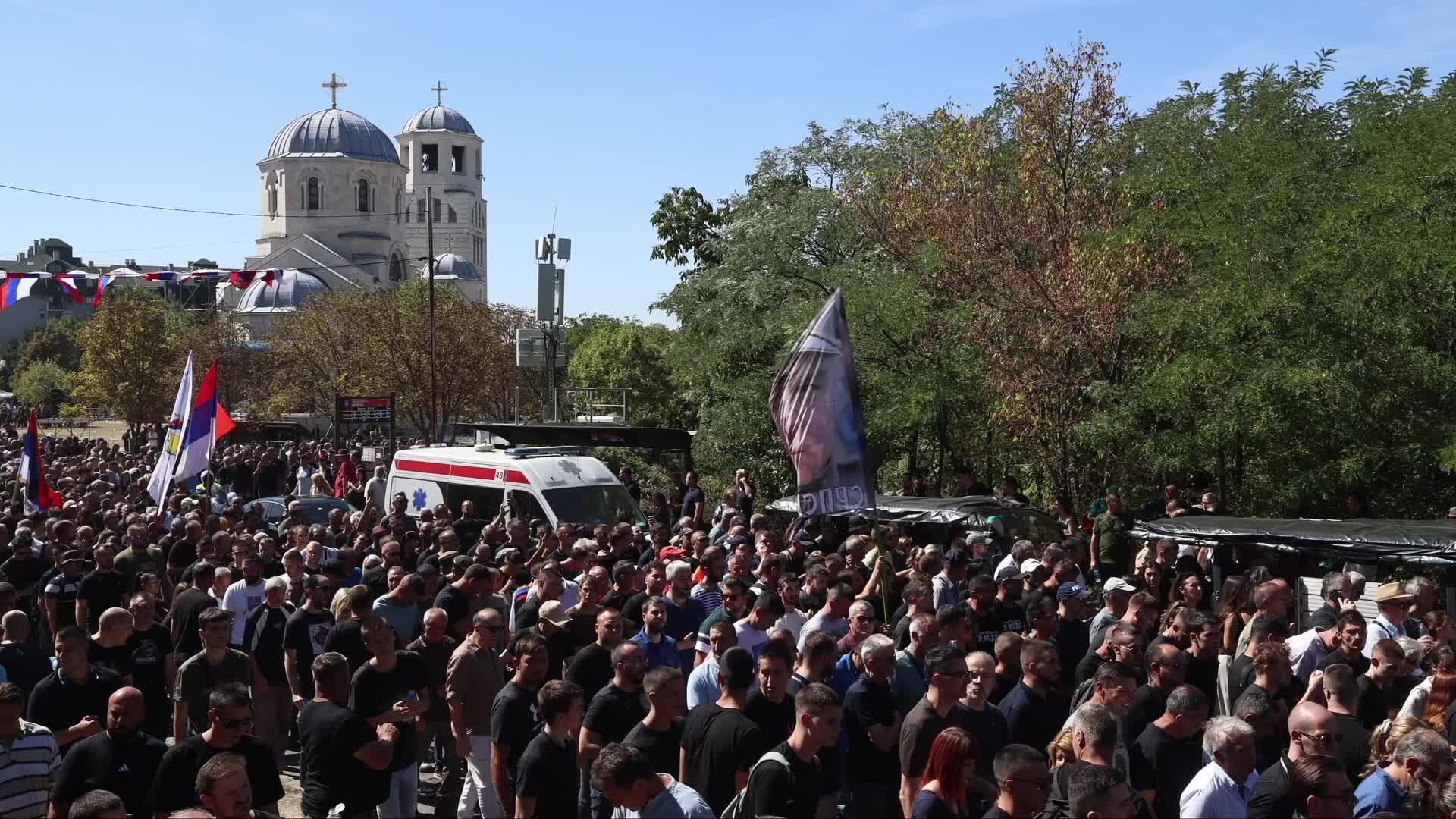 Farewell to Ratko Mladic in Belgrade, Serbia