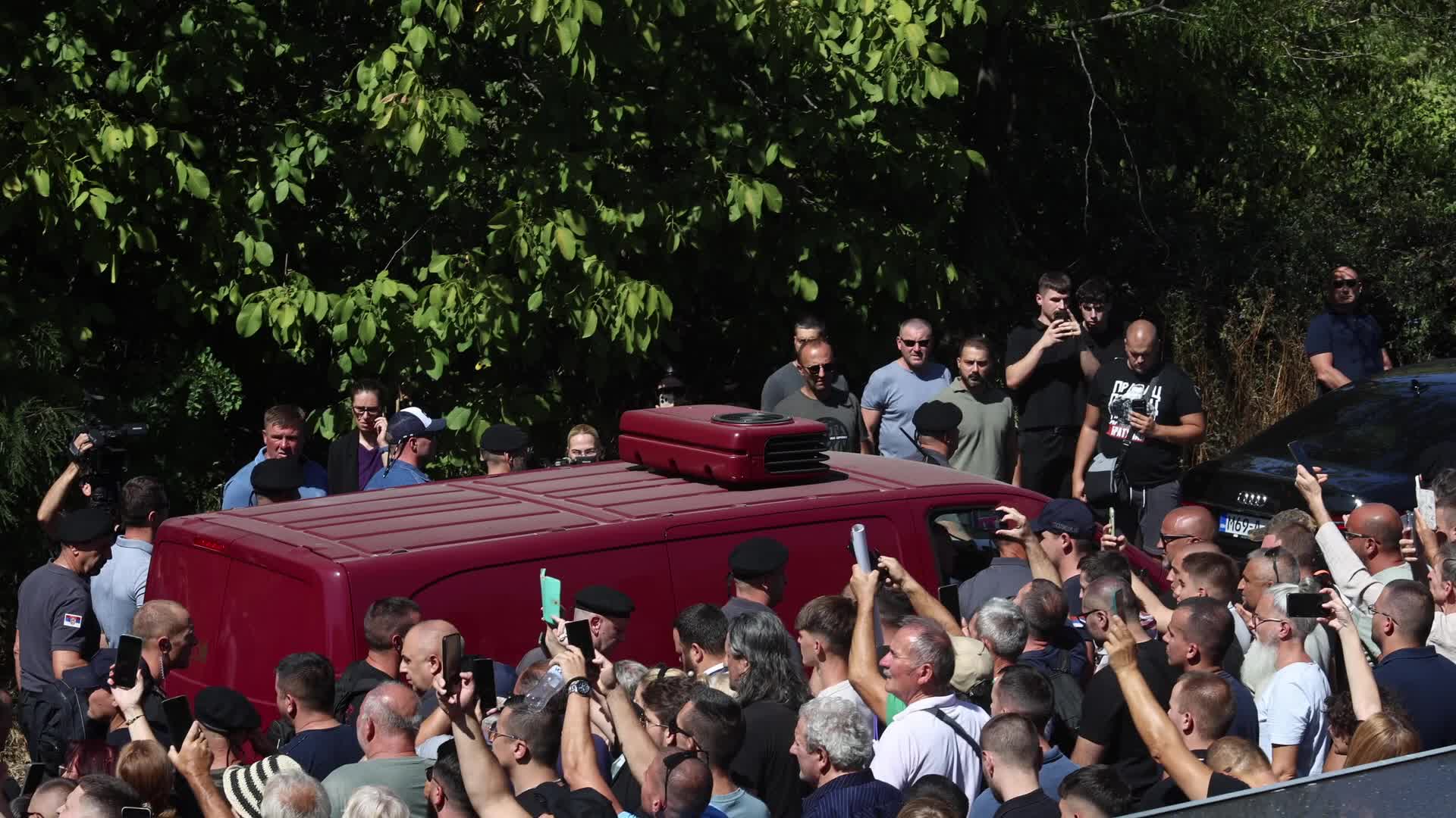 Farewell to Ratko Mladic in Belgrade, Serbia
