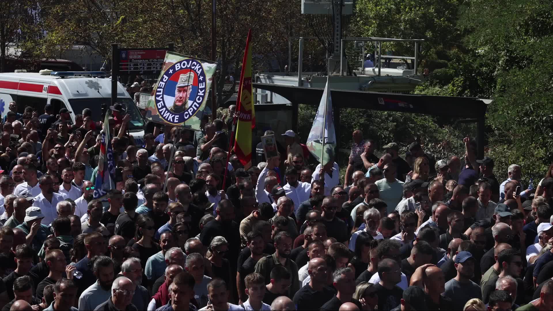 Farewell to Ratko Mladic in Belgrade, Serbia