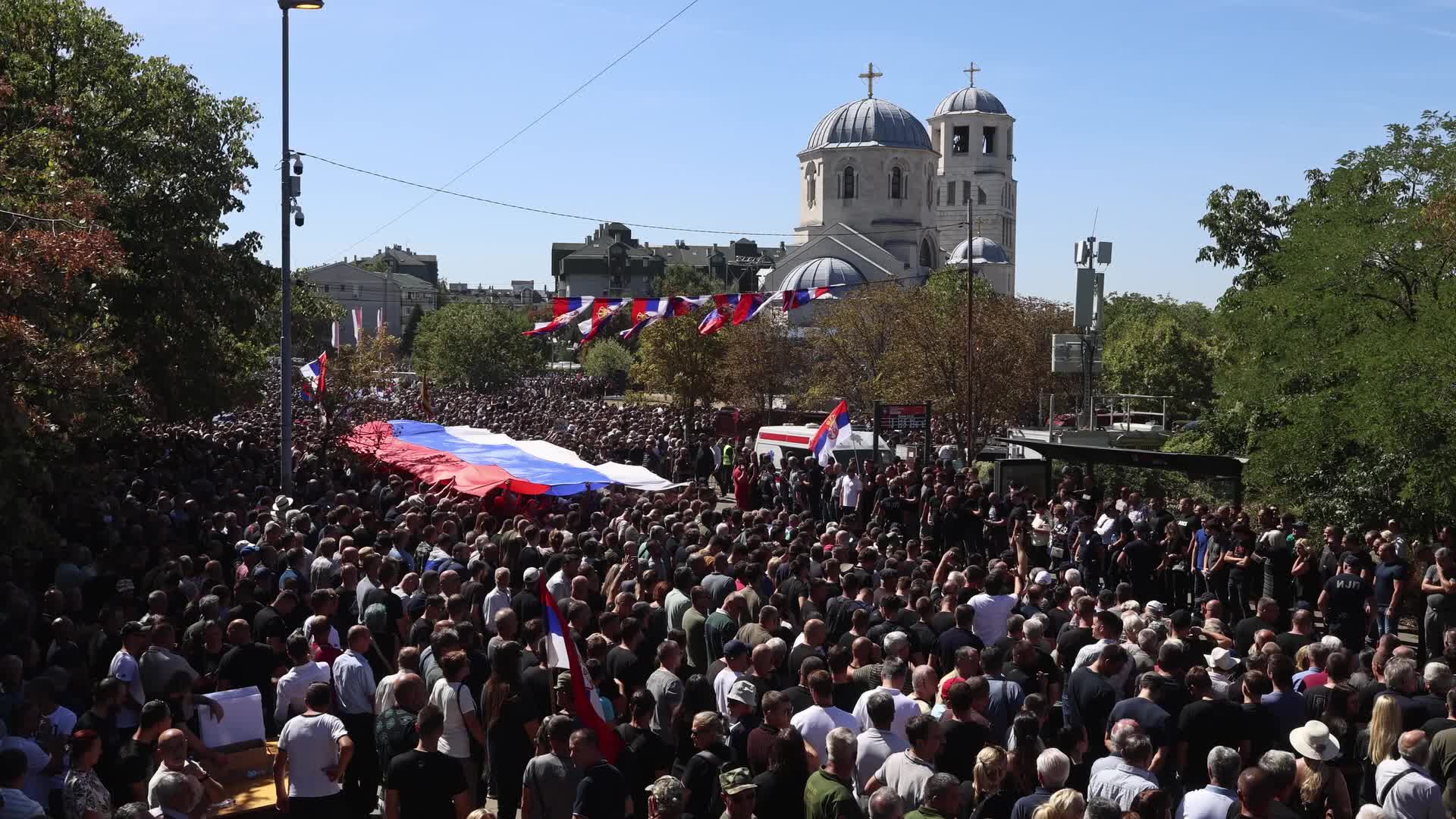 Farewell to Ratko Mladic in Belgrade, Serbia