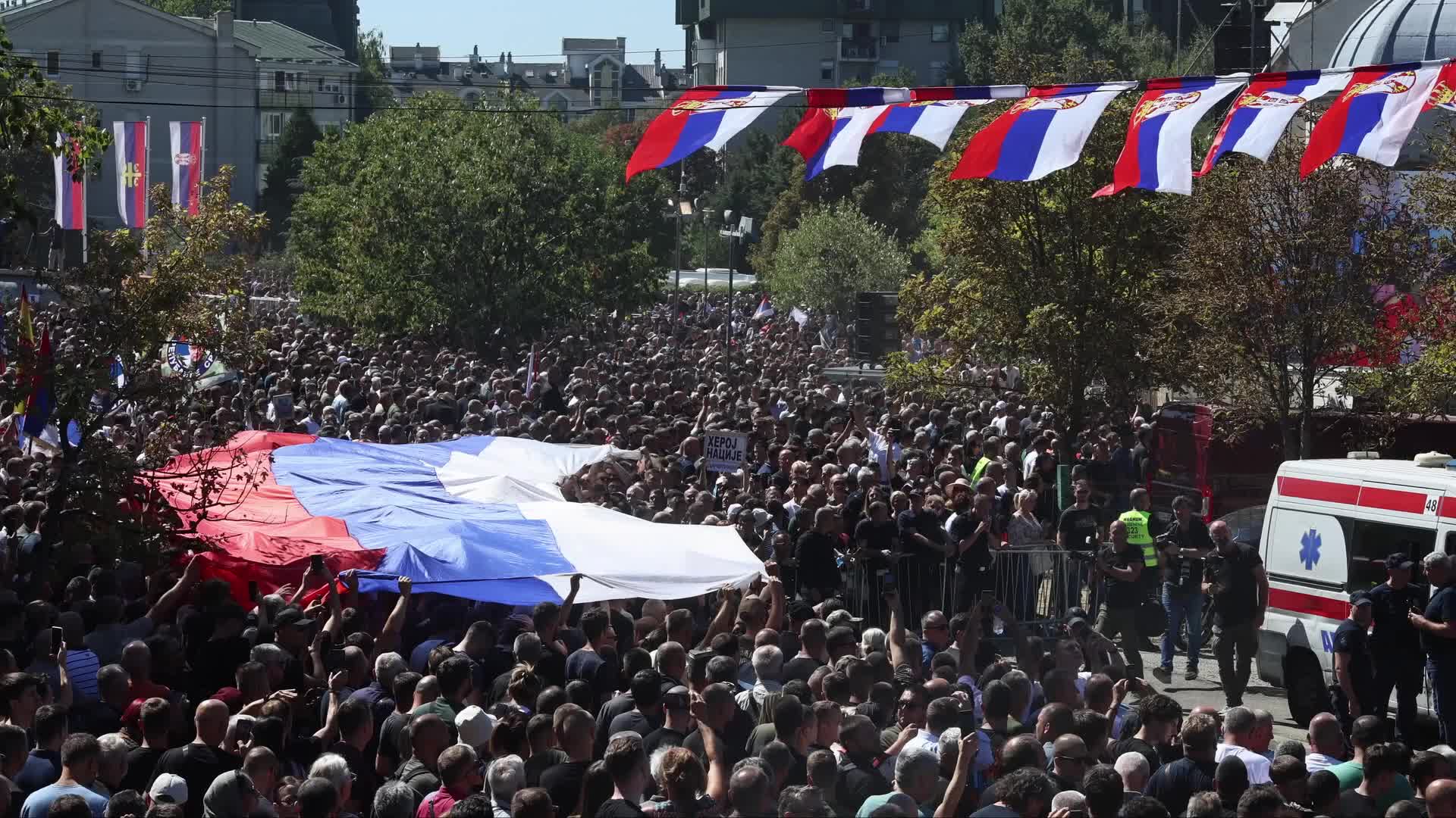 Farewell to Ratko Mladic in Belgrade, Serbia
