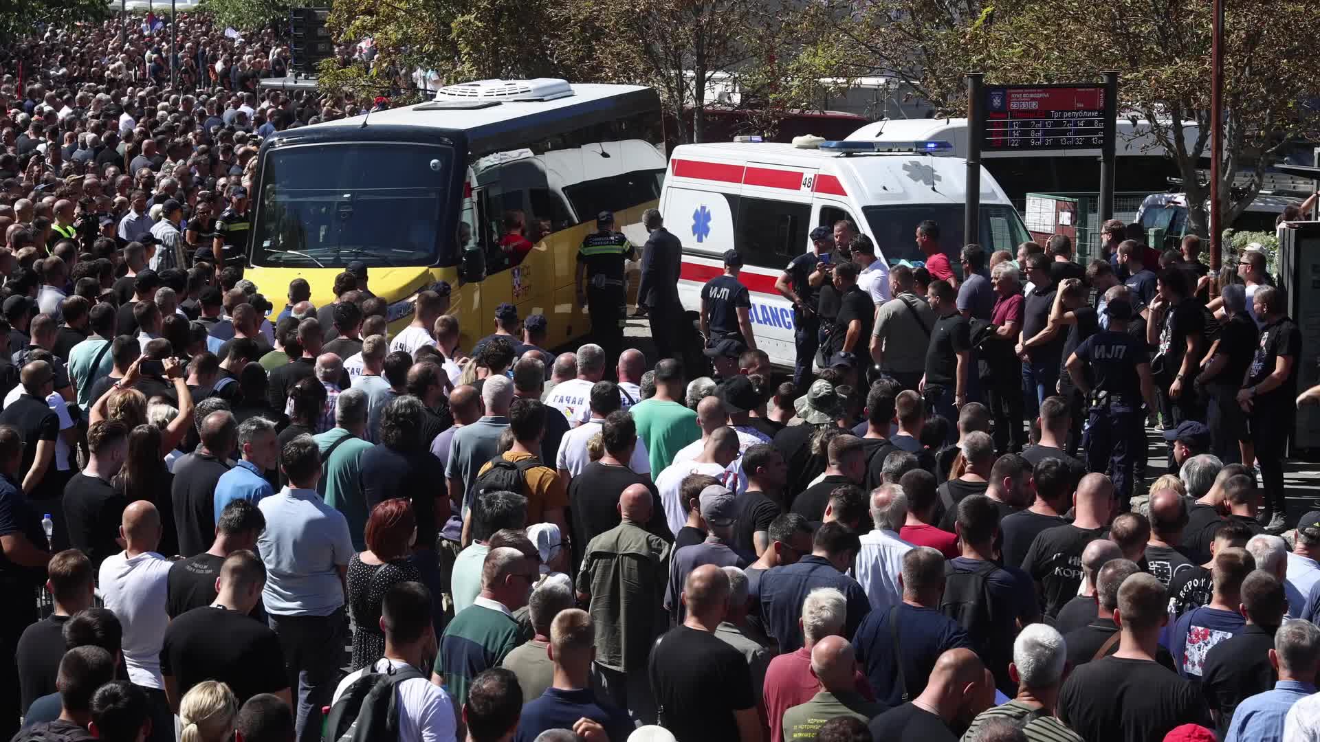 Farewell to Ratko Mladic in Belgrade, Serbia
