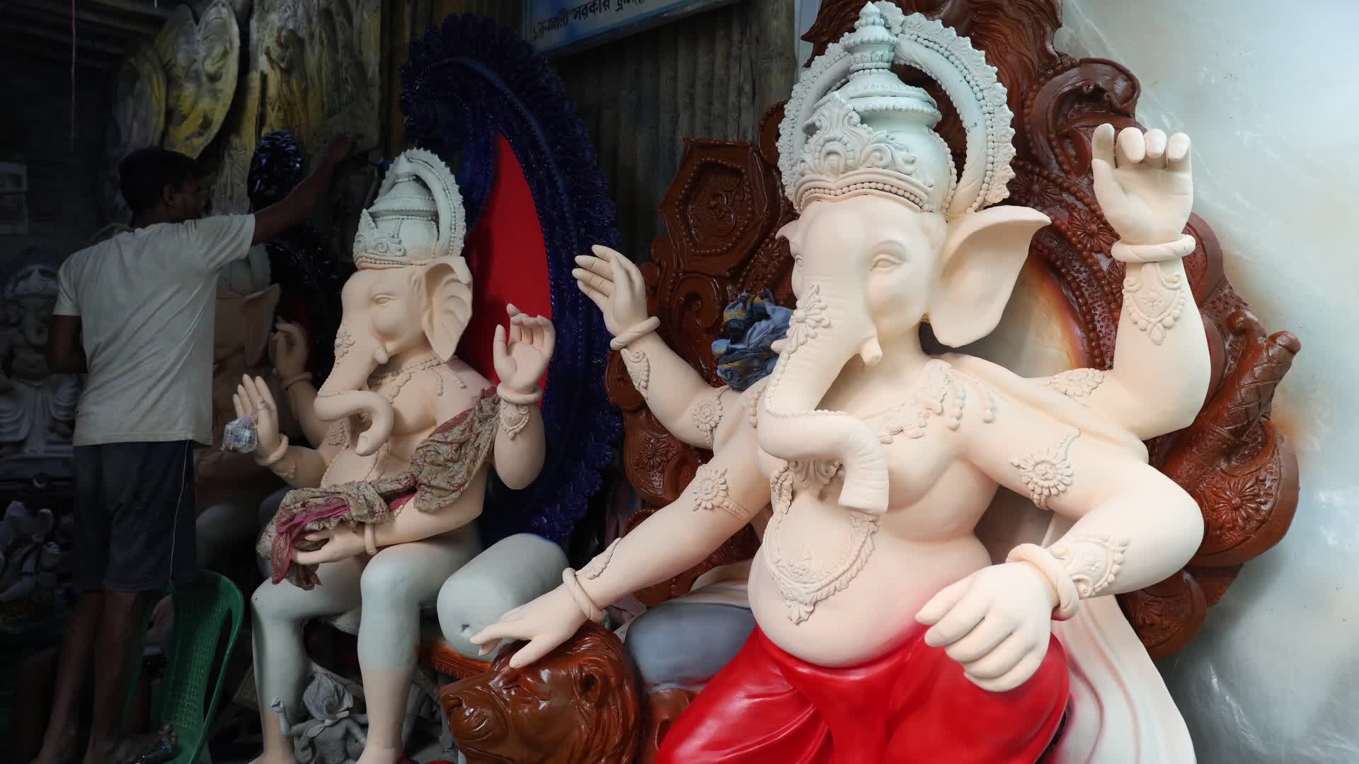 'Ganesh Chaturthi' festival’ preparation in Kolkata,India