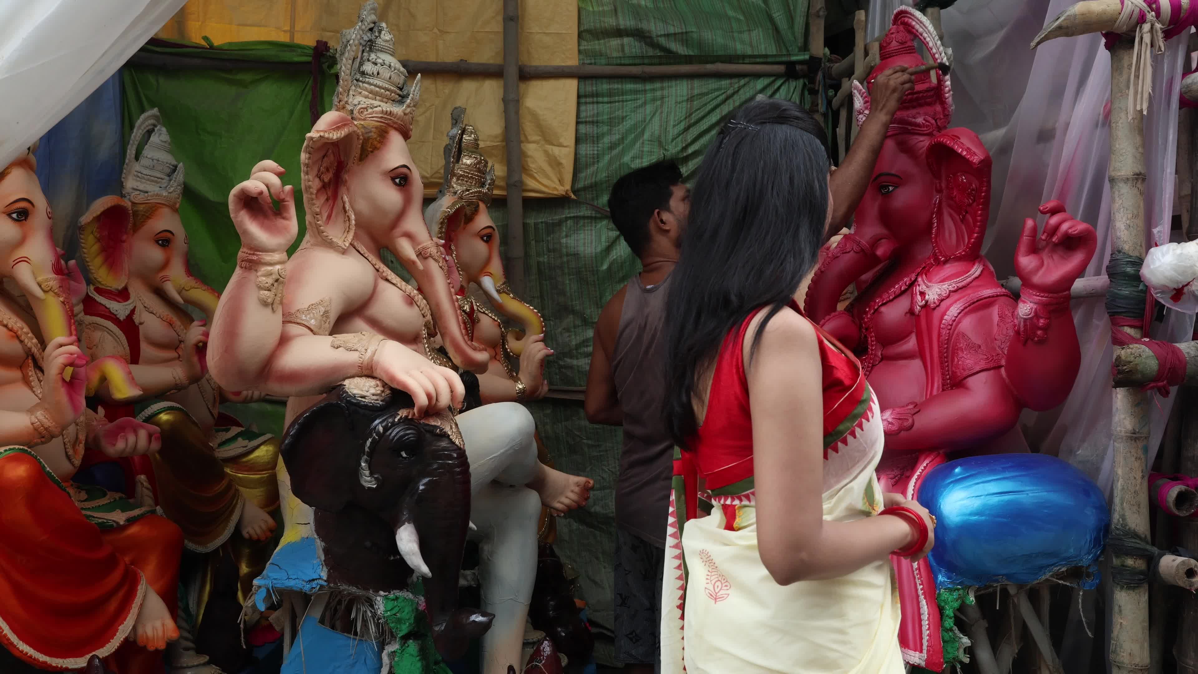 'Ganesh Chaturthi' festival’ preparation in Kolkata,India