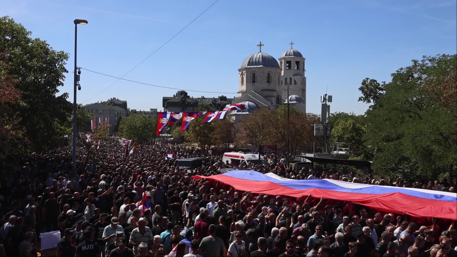 Farewell to Ratko Mladic in Belgrade, Serbia