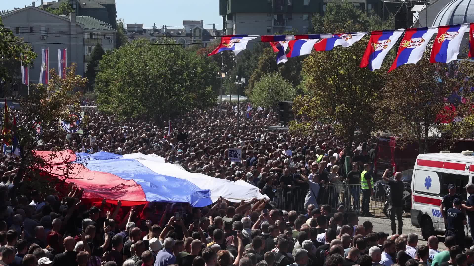 Farewell to Ratko Mladic in Belgrade, Serbia