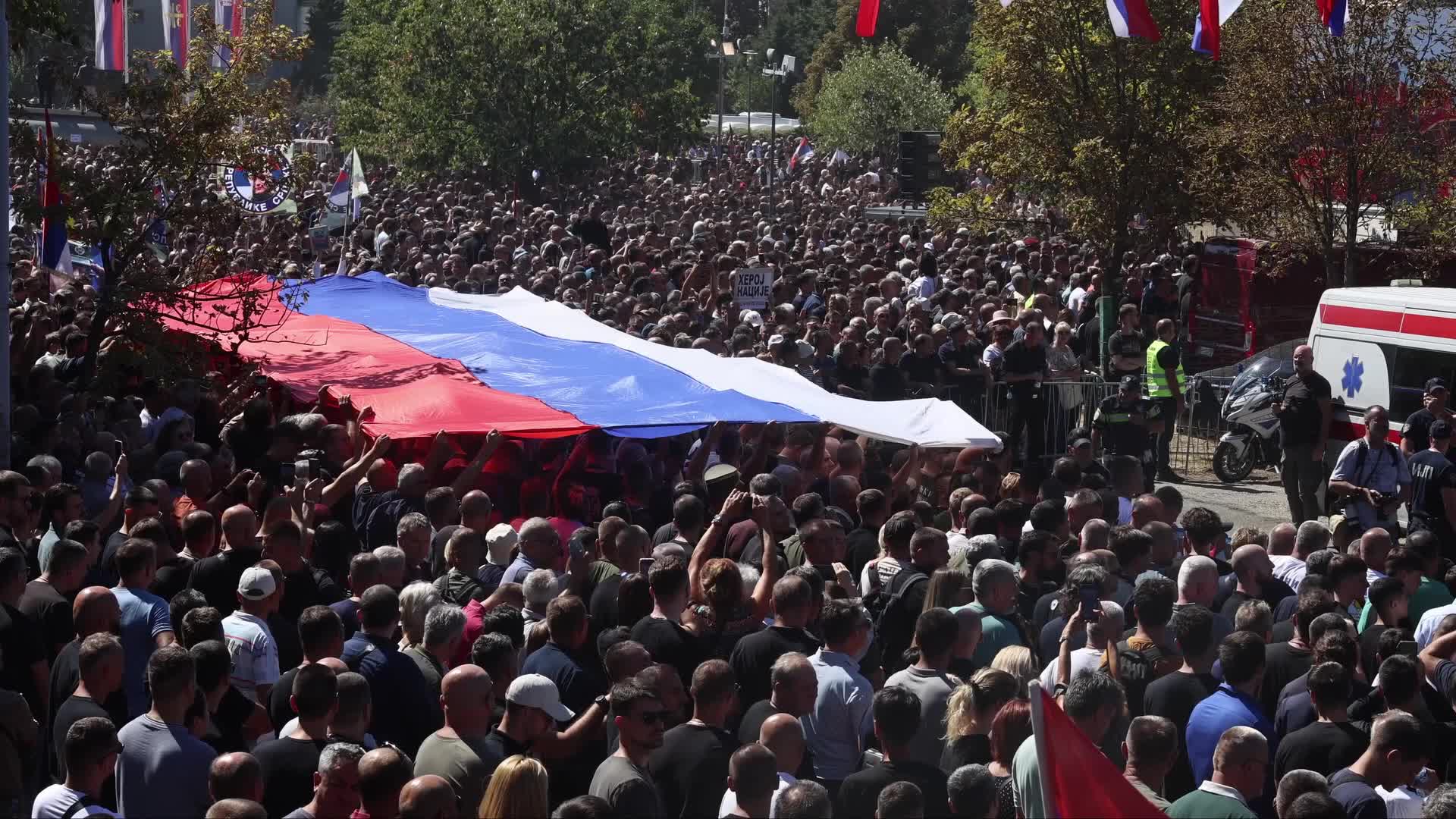 Farewell to Ratko Mladic in Belgrade, Serbia