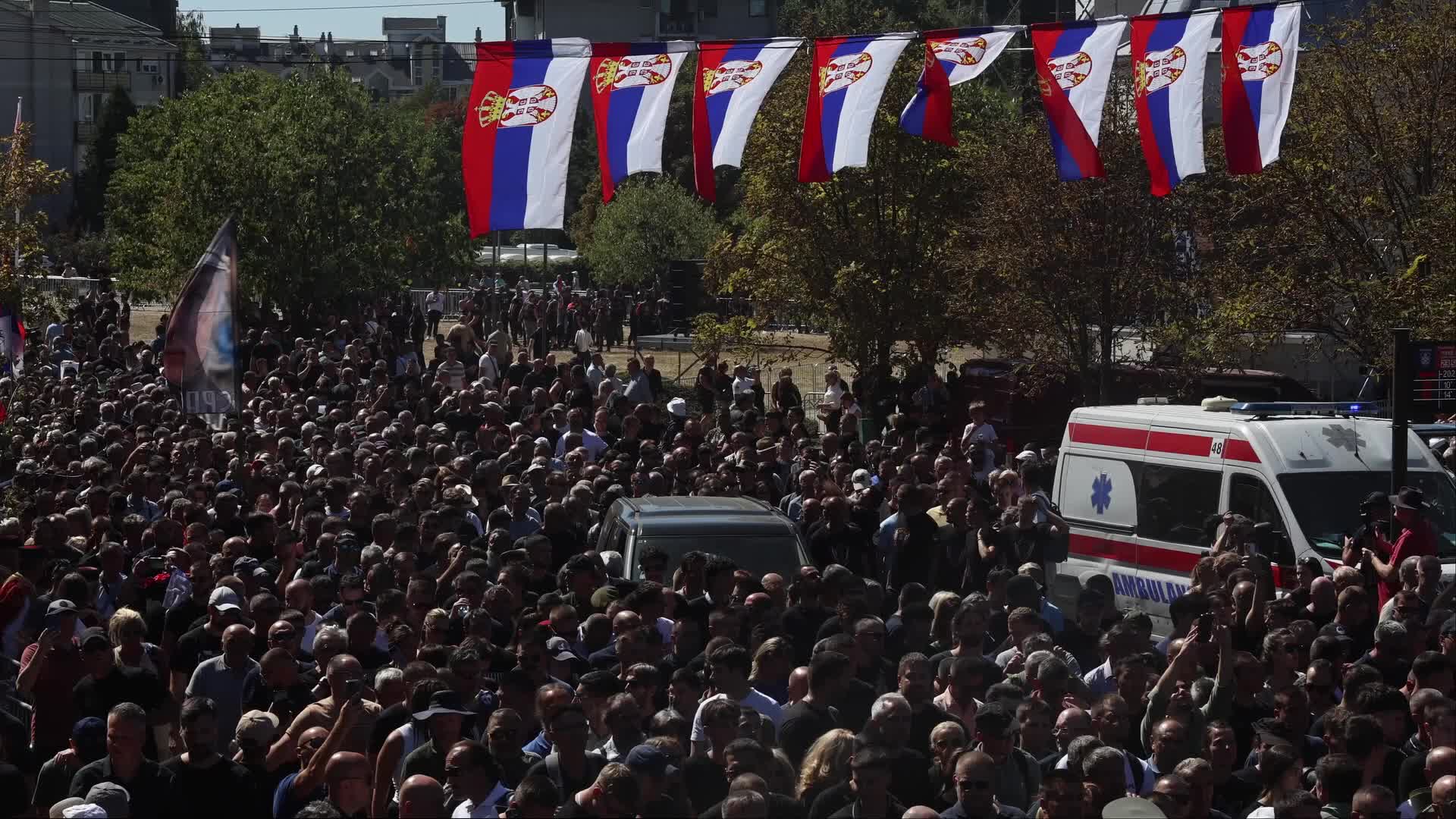 Farewell to Ratko Mladic in Belgrade, Serbia