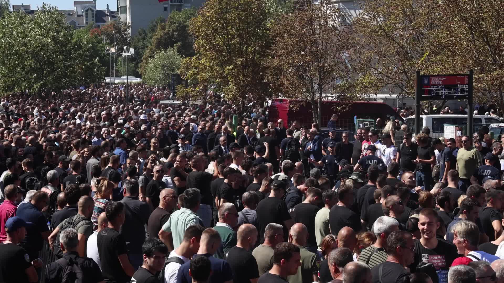 Farewell to Ratko Mladic in Belgrade, Serbia